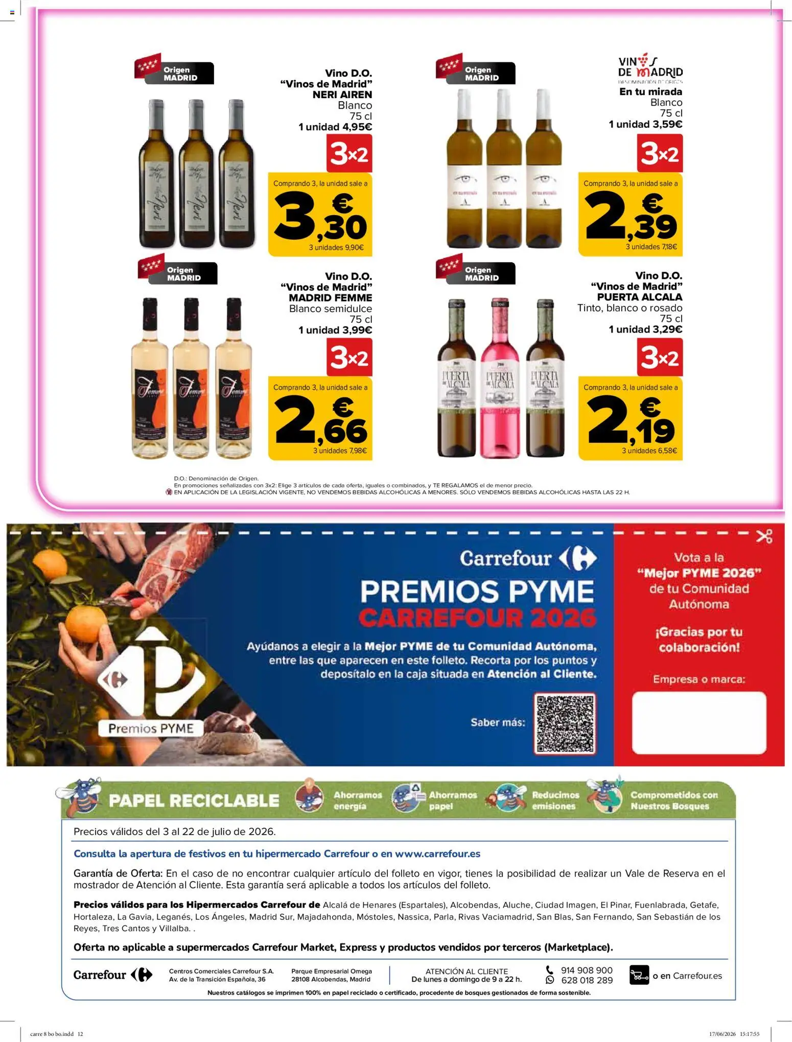 Carrefour folleto │ válido desde el 03/07/2026 | Página: 12 | Productos: Vino, Té, Caja