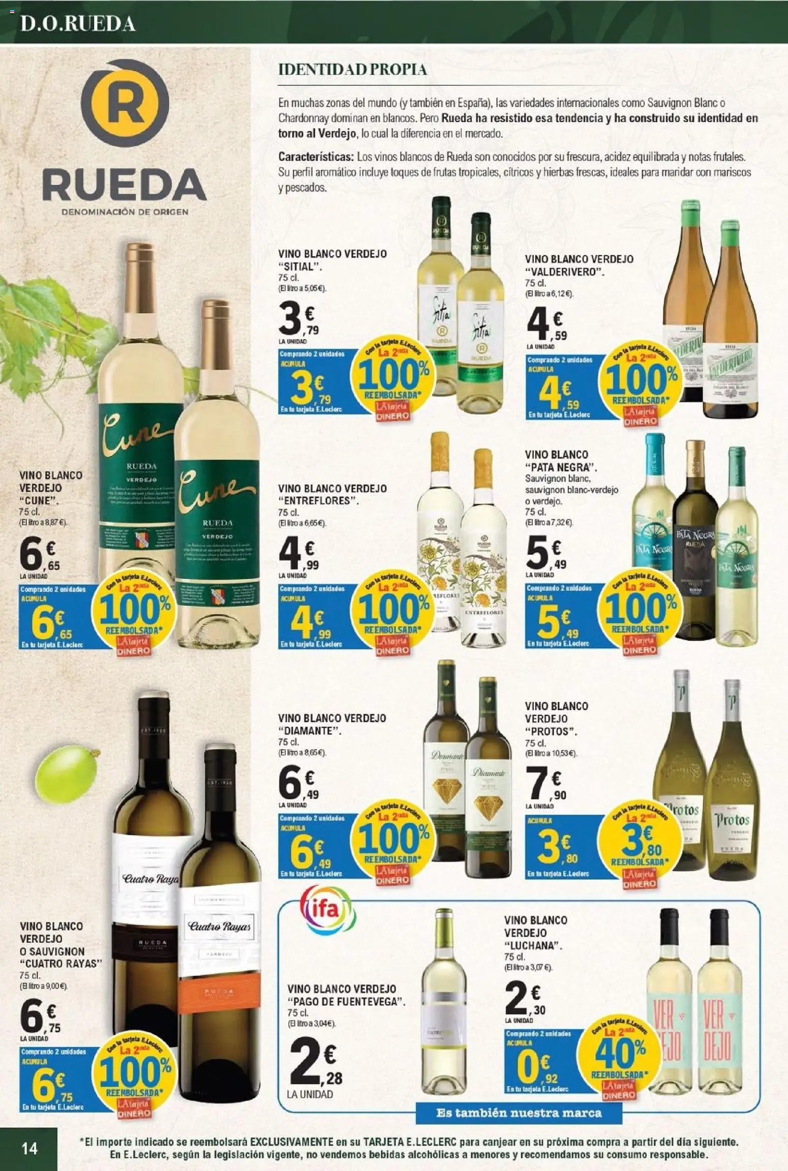 E.Leclerc - Miranda de Ebro │ válido desde el 16/09/2026 | Página: 14 | Productos: Mariscos, Cítricos, Vino blanco, Bebidas