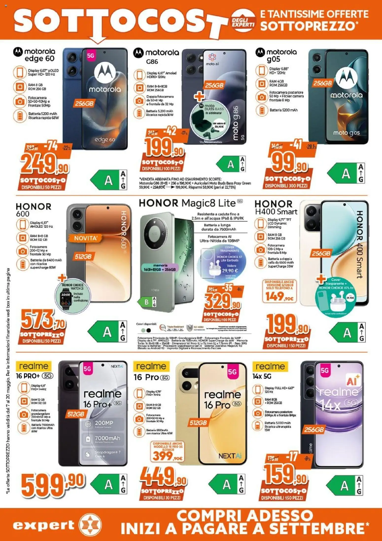 Volantino Expert del 07.05.2026 | Pagina: 6 | Prodotti: Auricolari, Telefono, Fotocamera, Batterie