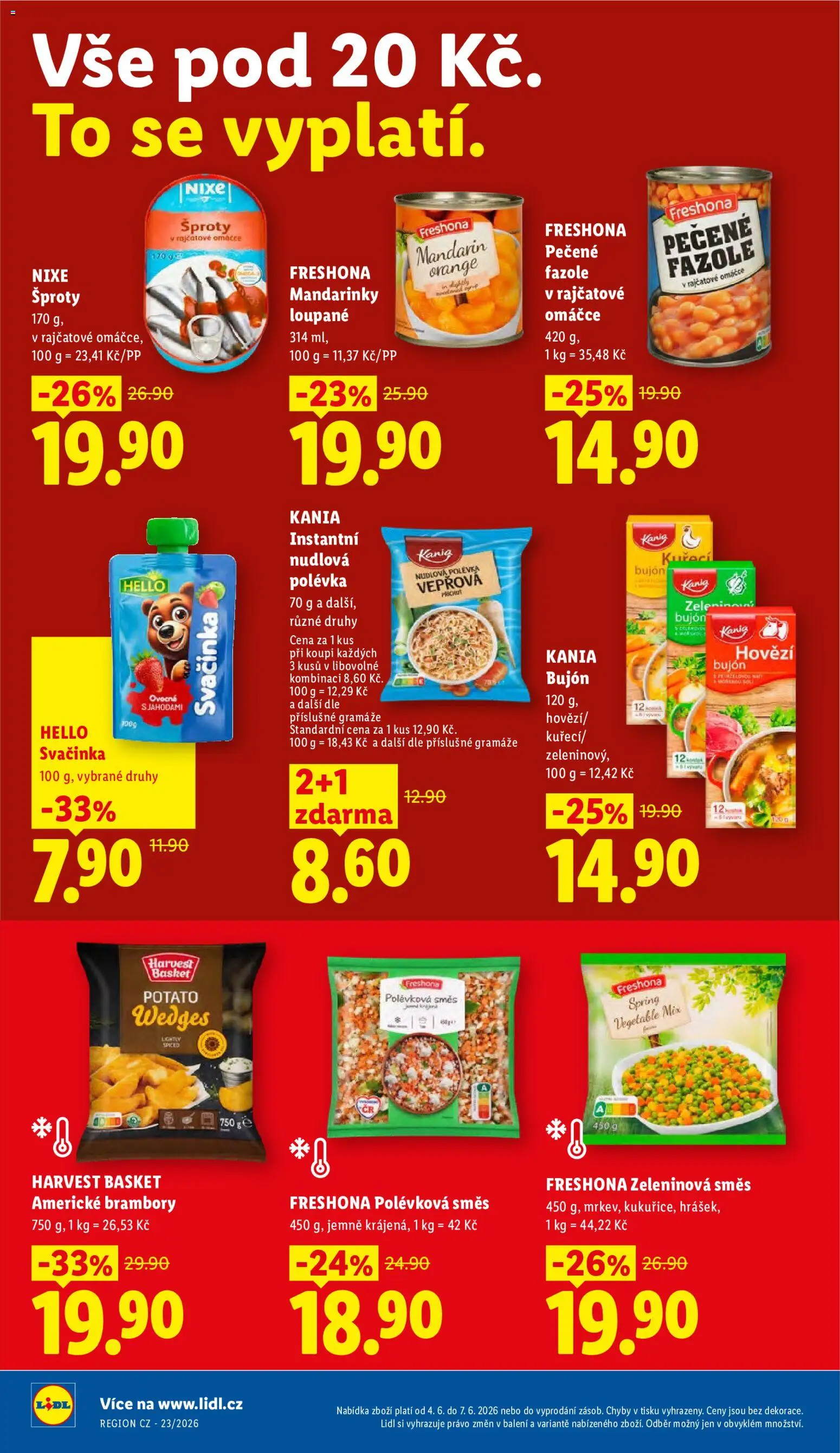 Lidl leták od 04.06.2026 | Strana: 18 | Produkty: Hovězí, Mandarinky, Brambory, Hrášek