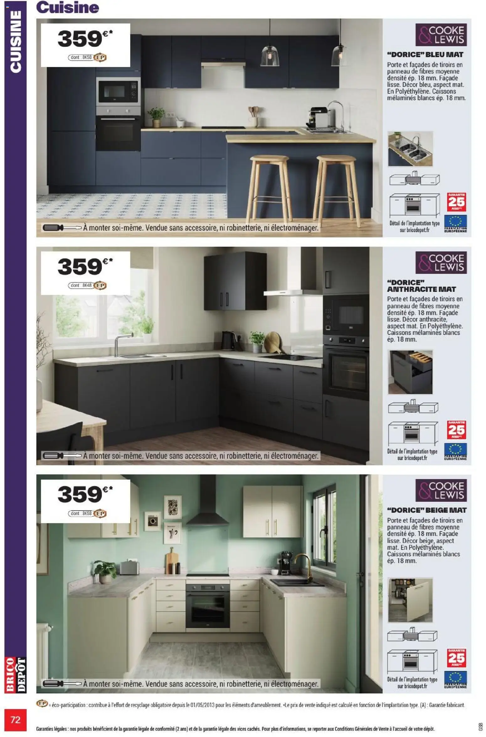 {H1} | Page: 72 | Produits: Porte, Tiroirs
