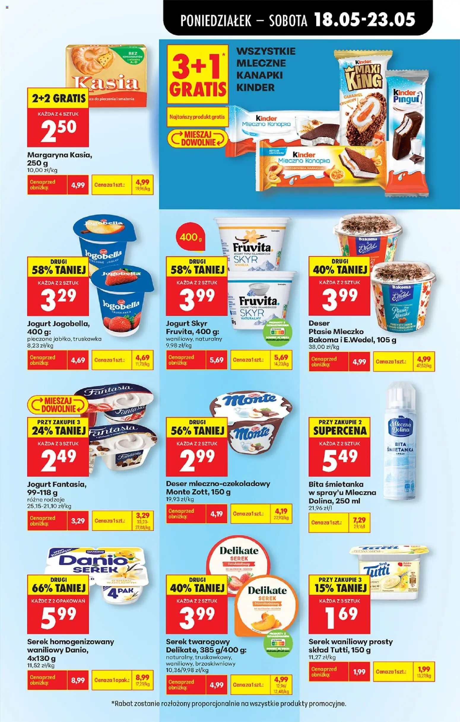 Biedronka Polsko leták od 18.05.2026 | Strana: 45 | Produkty: Jogurt, Skyr, Jogobella, Kinder