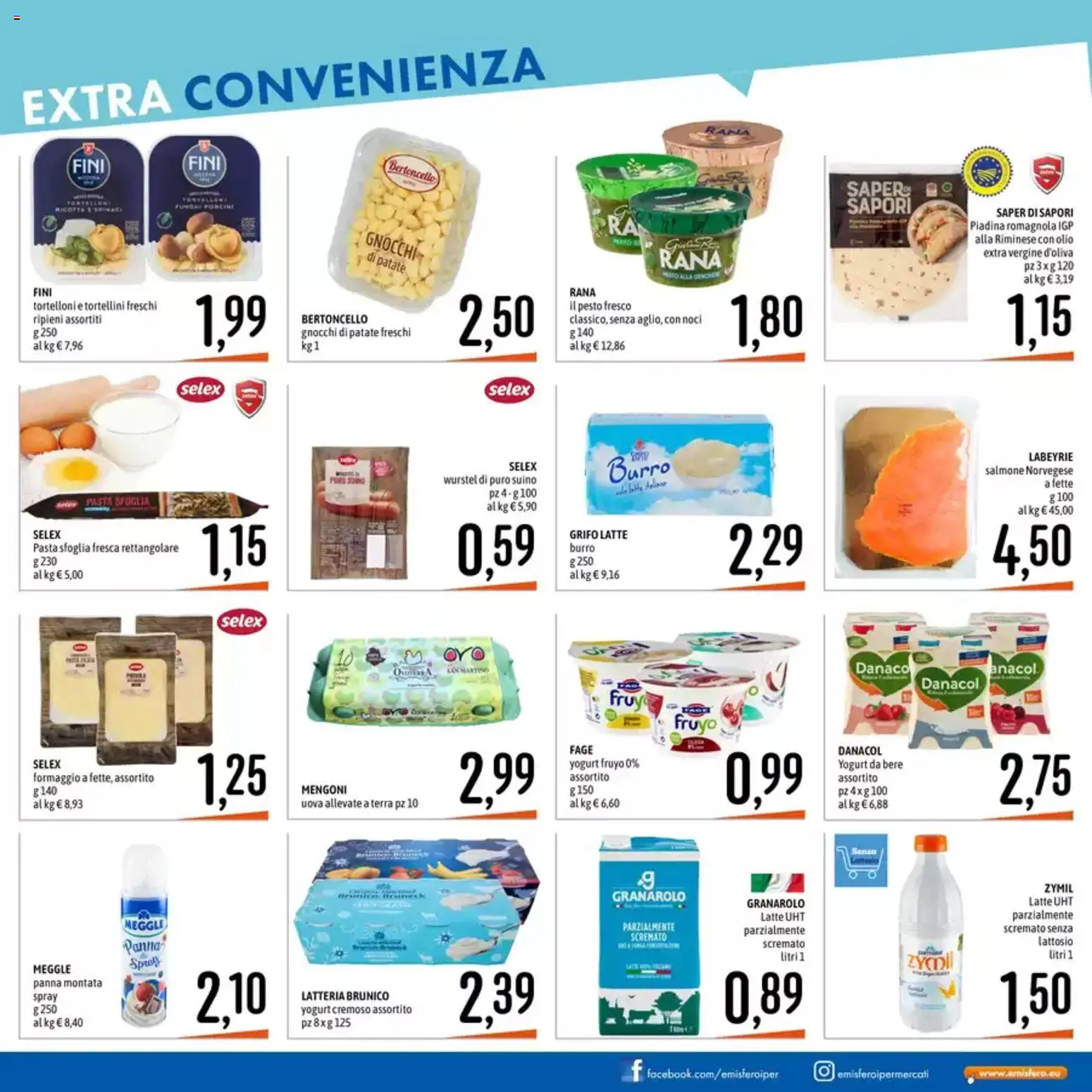Volantino Emisfero del 28.05.2026 | Pagina: 16 | Prodotti: Pasta sfoglia, Burro, Spinaci, Ricotta
