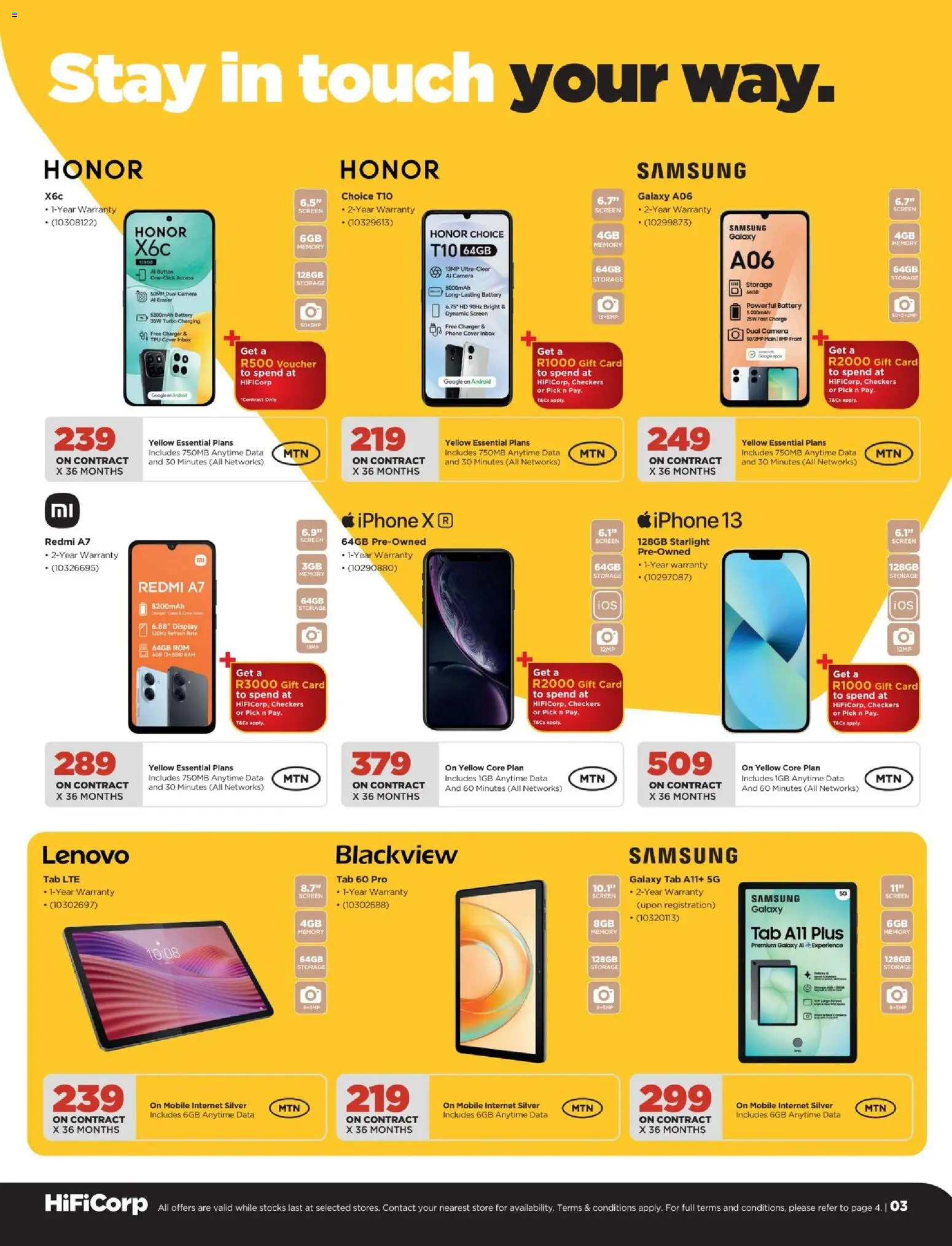 New HiFi Corp catalogue – valid from 07/09/2026 | Page: 3 | Products: Data, Gift card, Battery, Charger