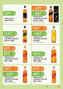 Pogląd oferty "Eurocash gazetka - Katalog Alkoholowy" - ważna od 01.05.2026 | Strona: 33 | Produkty: Red label, Black Label, Whisky