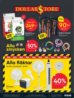 Dollar Store erbjudanden - Förhandsvisning av reklamblad från butik Dollar Store aktuell från 22/05/2026 | Sida: 16 | Produkter: Briketter, Galler, Hundmat, Bordsfläkt