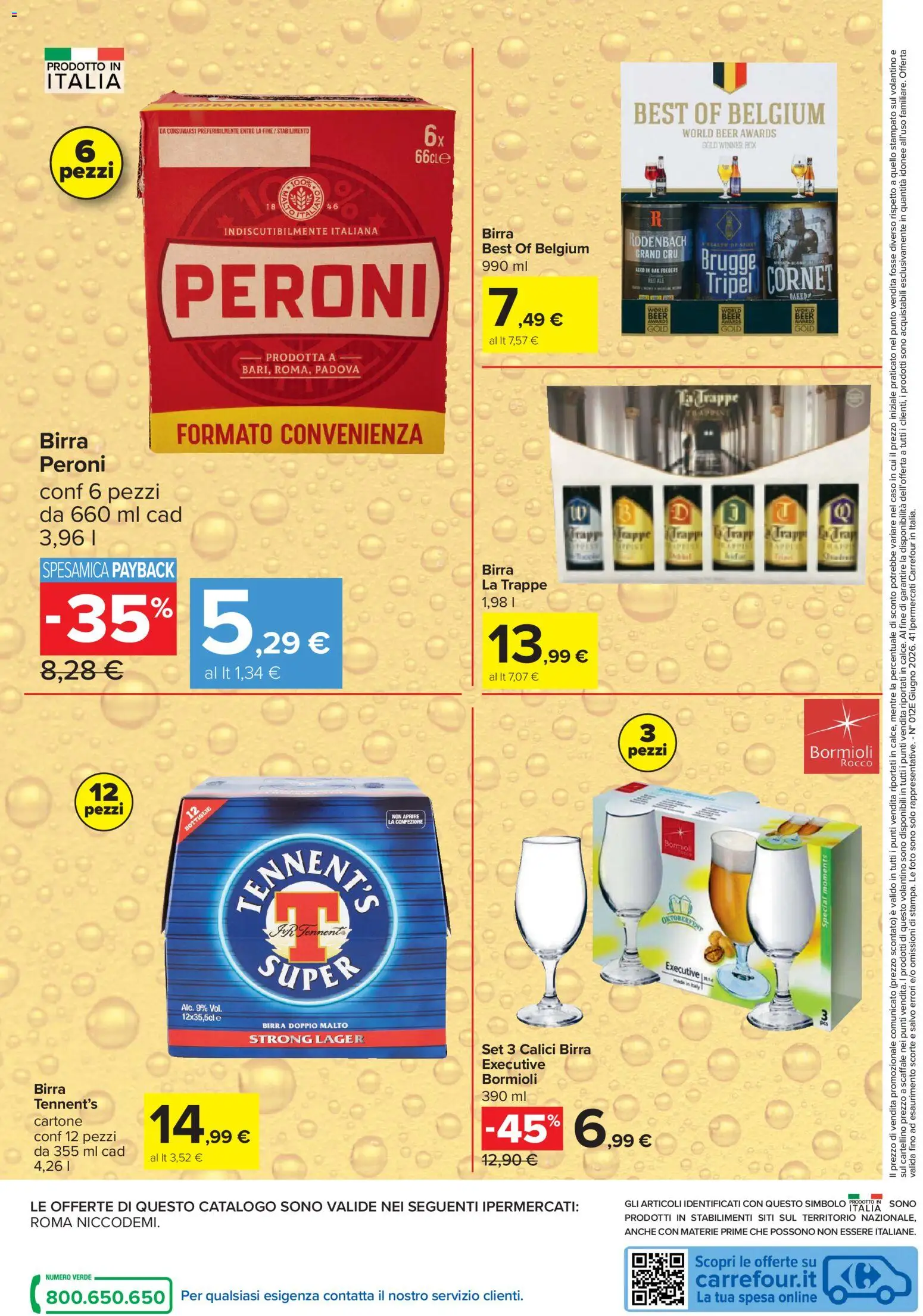 Volantino Carrefour del 03.06.2026 | Pagina: 8 | Prodotti: Tennent's, Birra, Scaffale