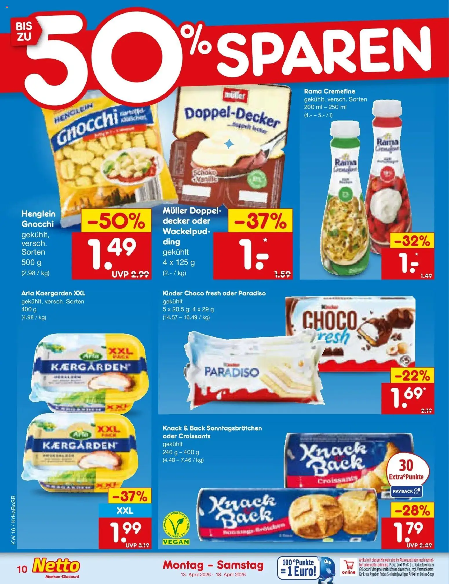 Netto Marken-Discount Prospekt Wuppertal	 – gültig ab 13.04.2026 | Seite: 12 | Produkte: Rama, Rama cremefine