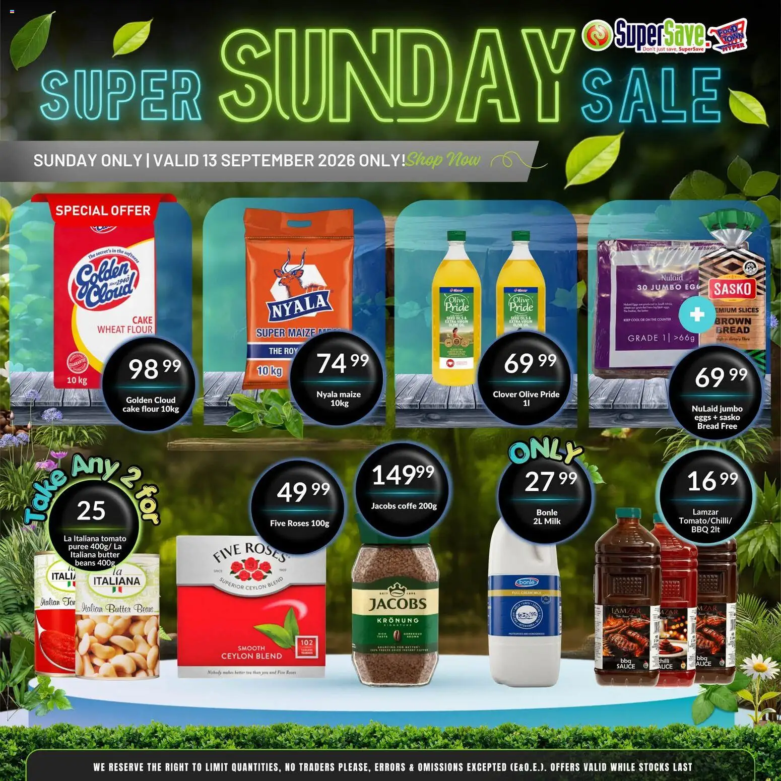 New Super Save catalogue – valid from 13/09/2026 | Page: 2 | Products: Butter, Bread, Cream, Chilli