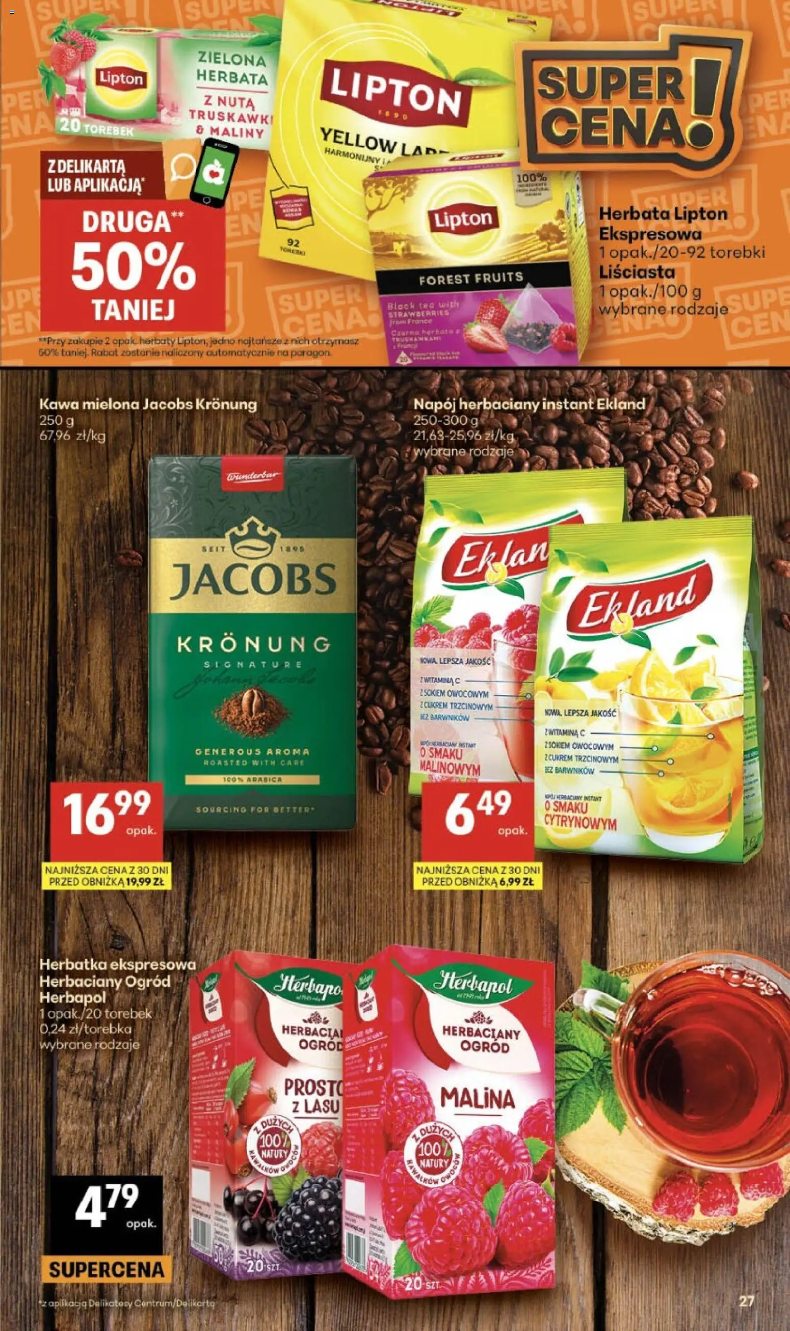 Delikatesy Centrum gazetka od 23.07.2026 | Strona: 27 | Produkty: Maliny, Kawa, Truskawki, Torebki