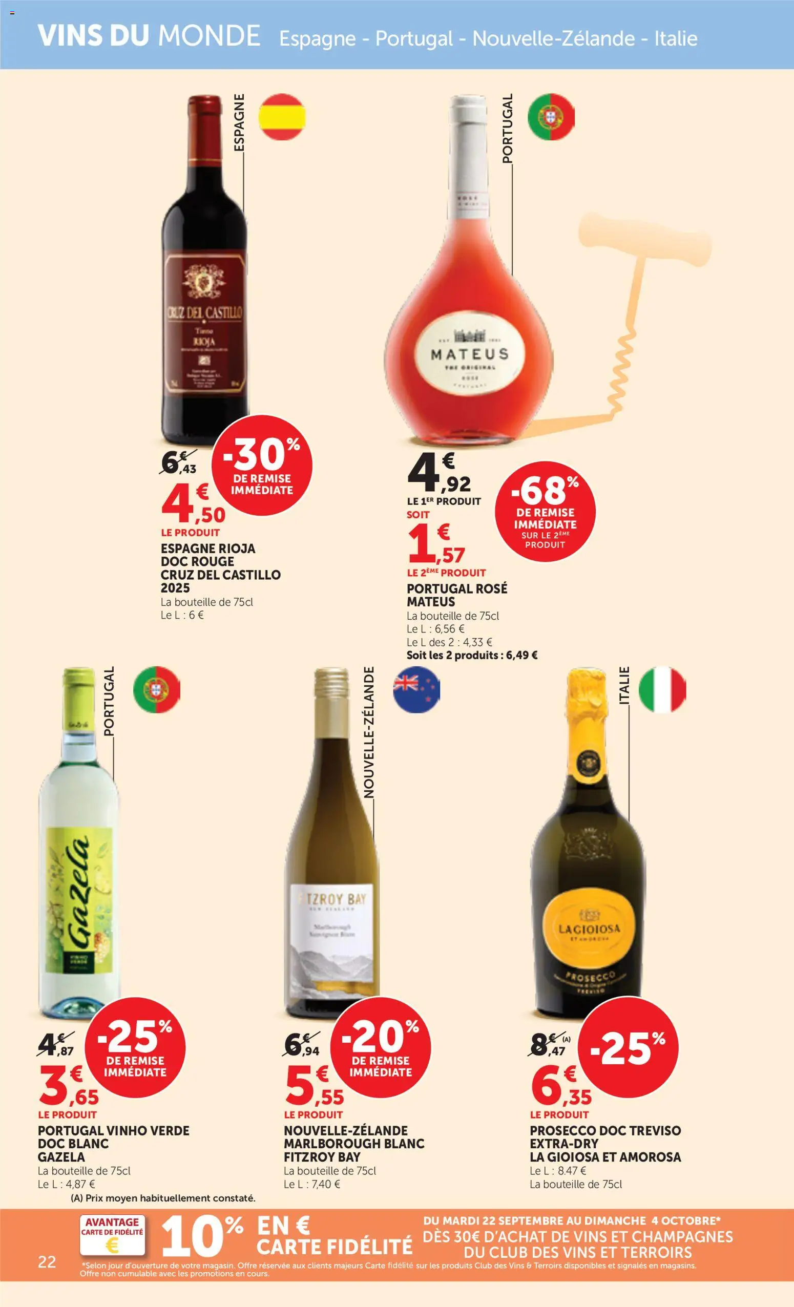 {H1} | Page: 22 | Produits: Prosecco, Bouteille