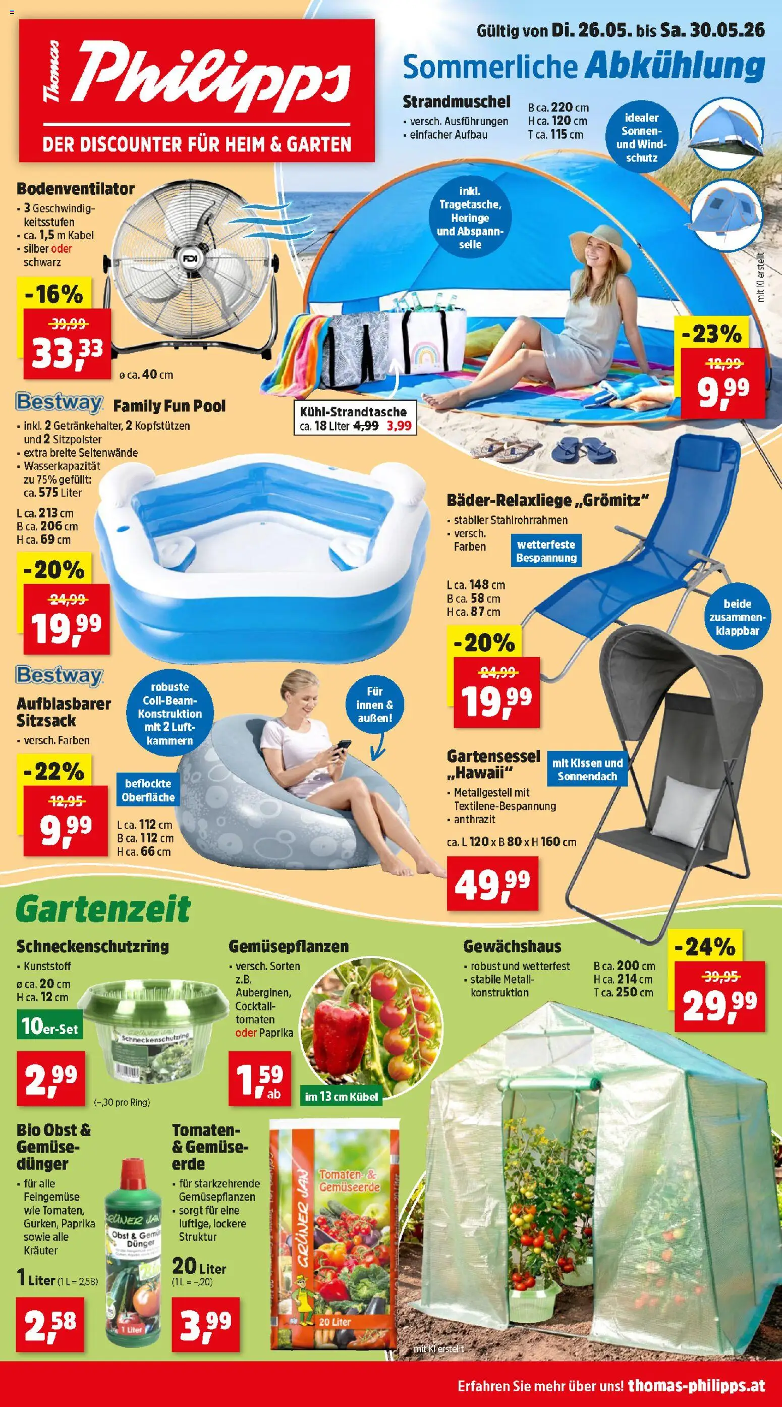 Thomas Philipps Flugblatt gültig ab 26.05.2026 | Seite: 1 | Produkte: Obst, Kabel, Kissen, Tomaten