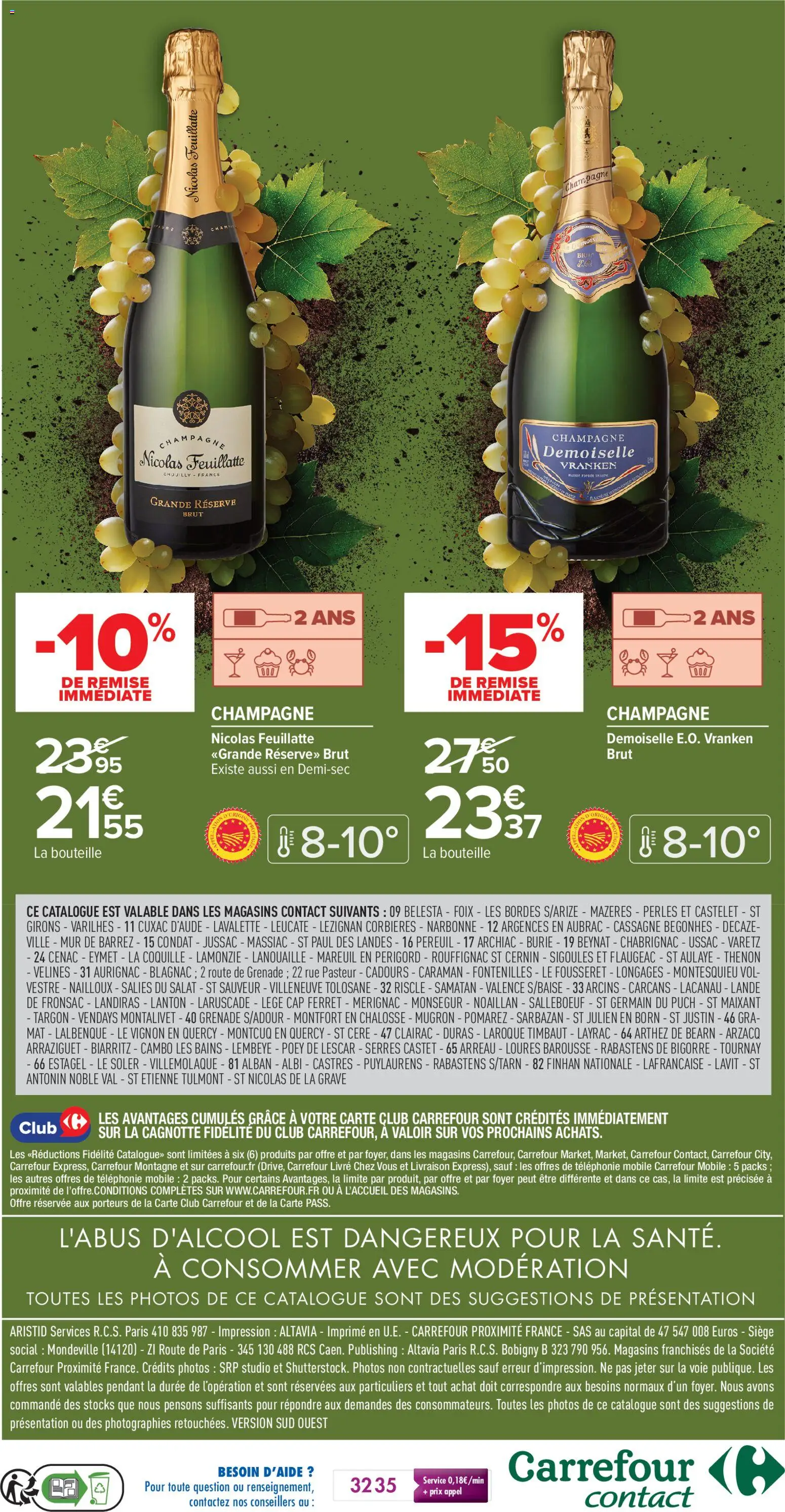 {H1} | Page: 28 | Produits: Champagne nicolas feuillatte, Grenade, Bouteille, Livre
