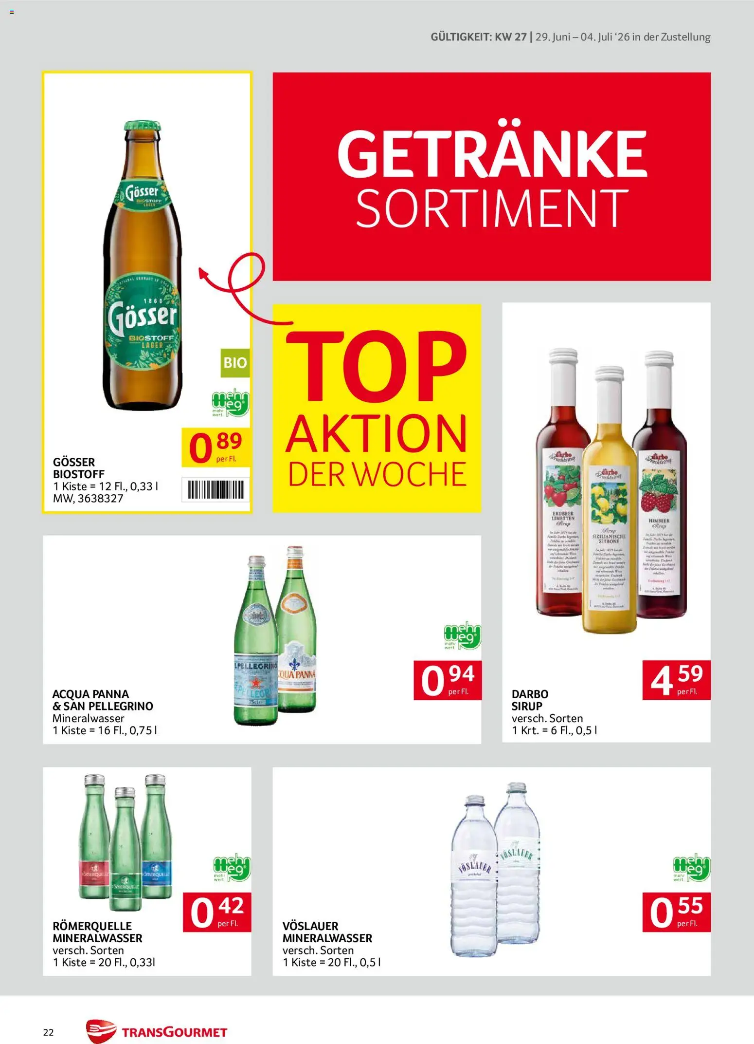 Transgourmet Zustellaktion gültig ab 29.06.2026 | Seite: 22 | Produkte: Zitrone
