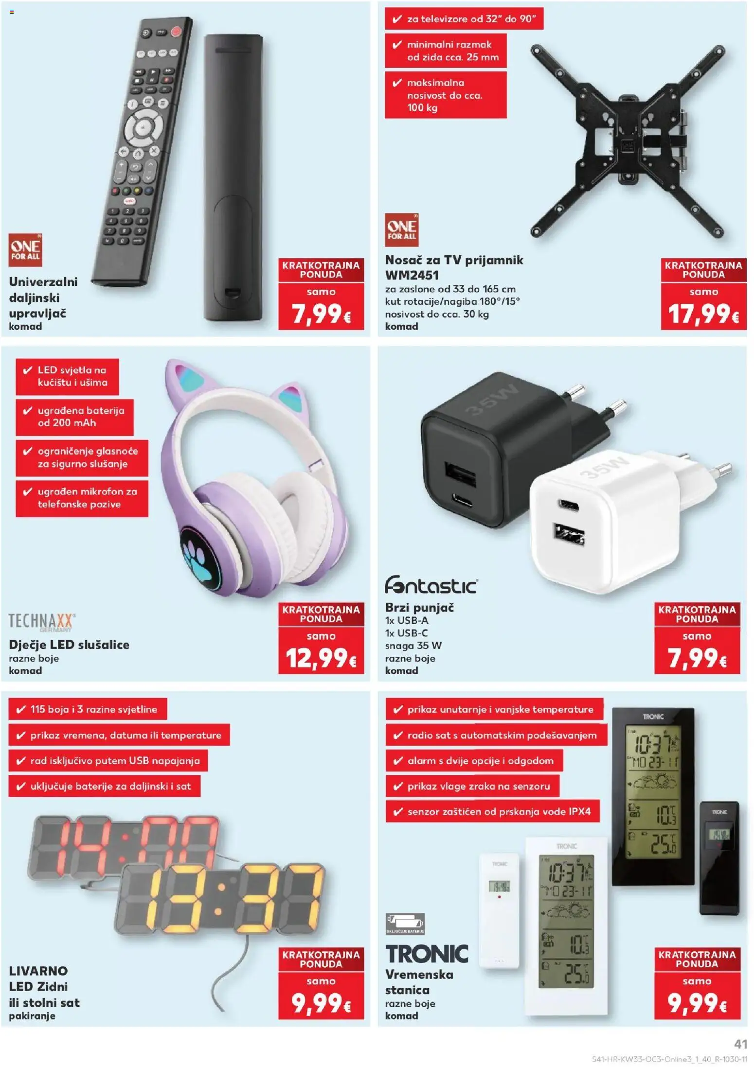 Kaufland katalog | vrijedi od 10.08.2026 | Stranica: 41 | Proizvodi: Sat, Tv, Slušalice, Mikrofon