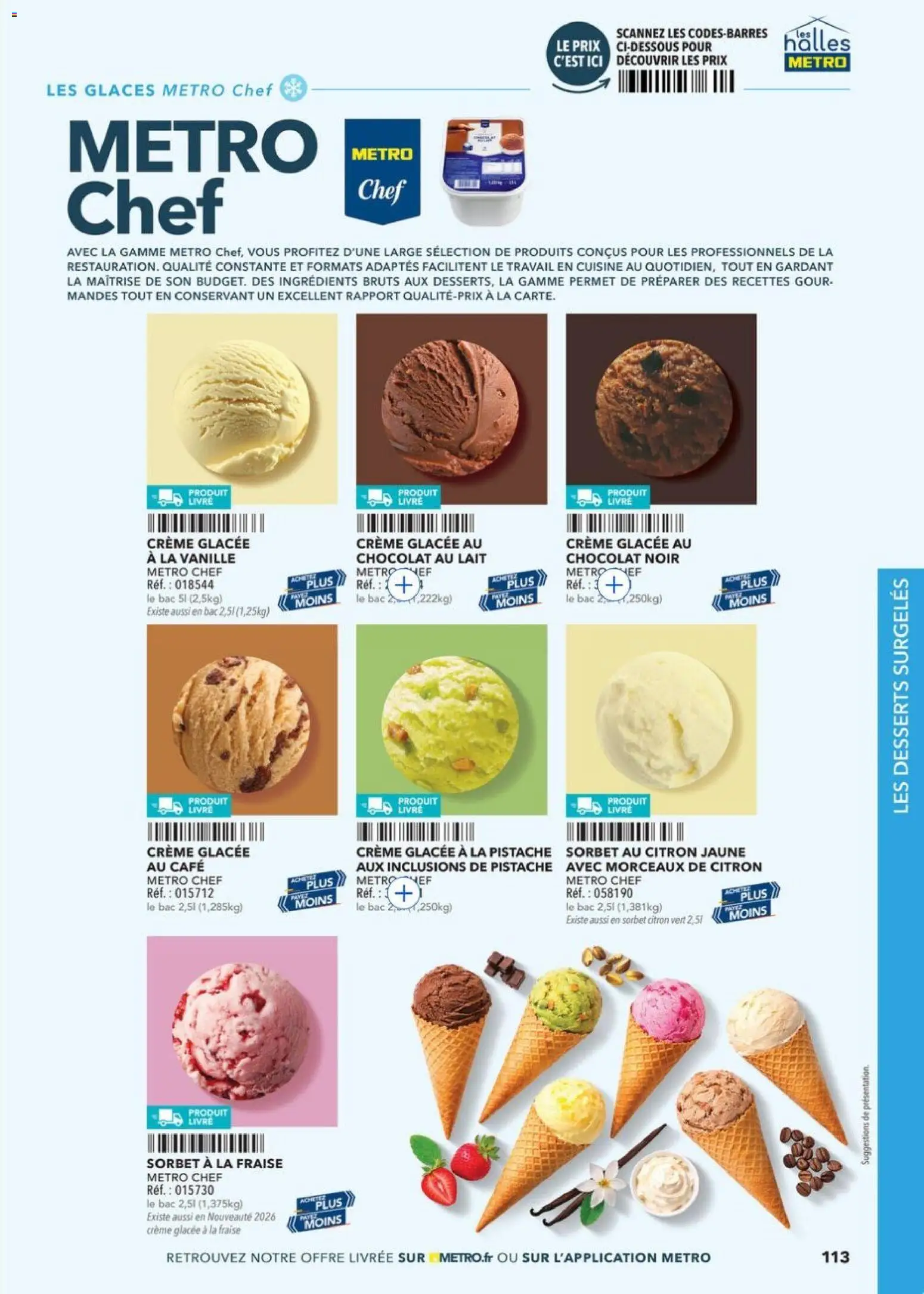 {H1} | Page: 113 | Produits: Glaces, Citron vert, Lait, Livre