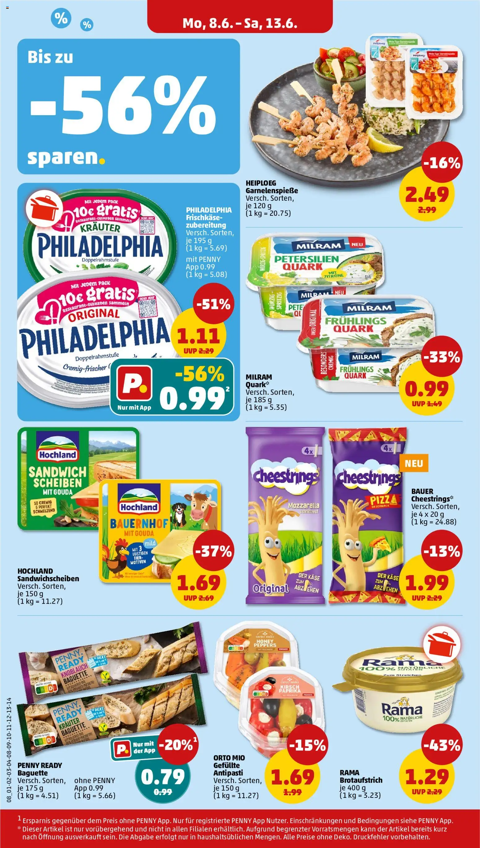 Penny Prospekt – gültig ab 08.06.2026 | Seite: 10 | Produkte: Quark, Paprika, Zitrone, Frischkase