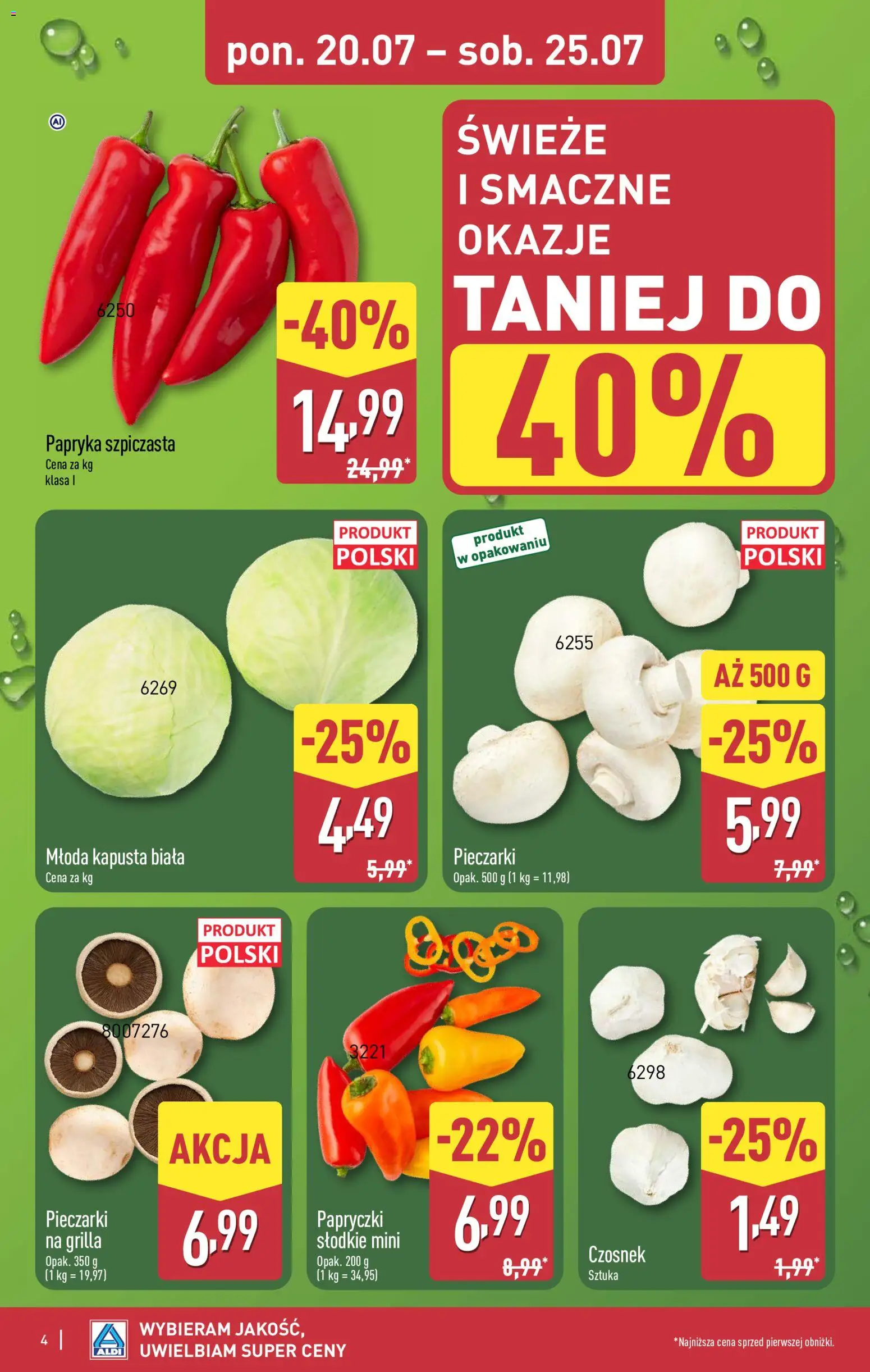 Aldi Polsko leták od 20.07.2026 | Strana: 4 | Produkty: Kapusta
