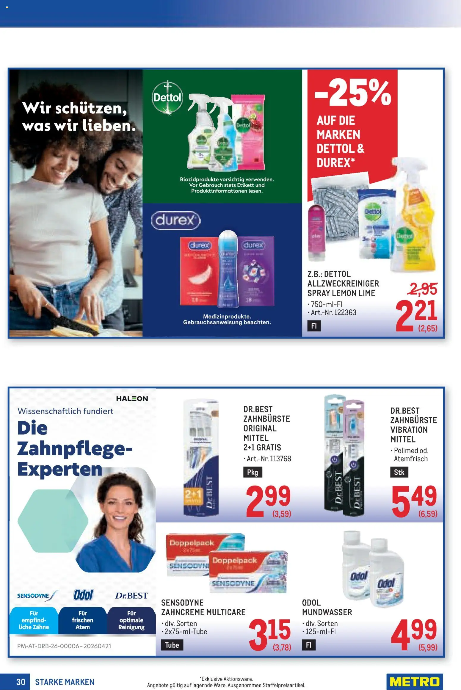 Metro angebote Starke Marken gültig ab 25.06.2026 | Seite: 30 | Produkte: Zahnbürste, Mundwasser