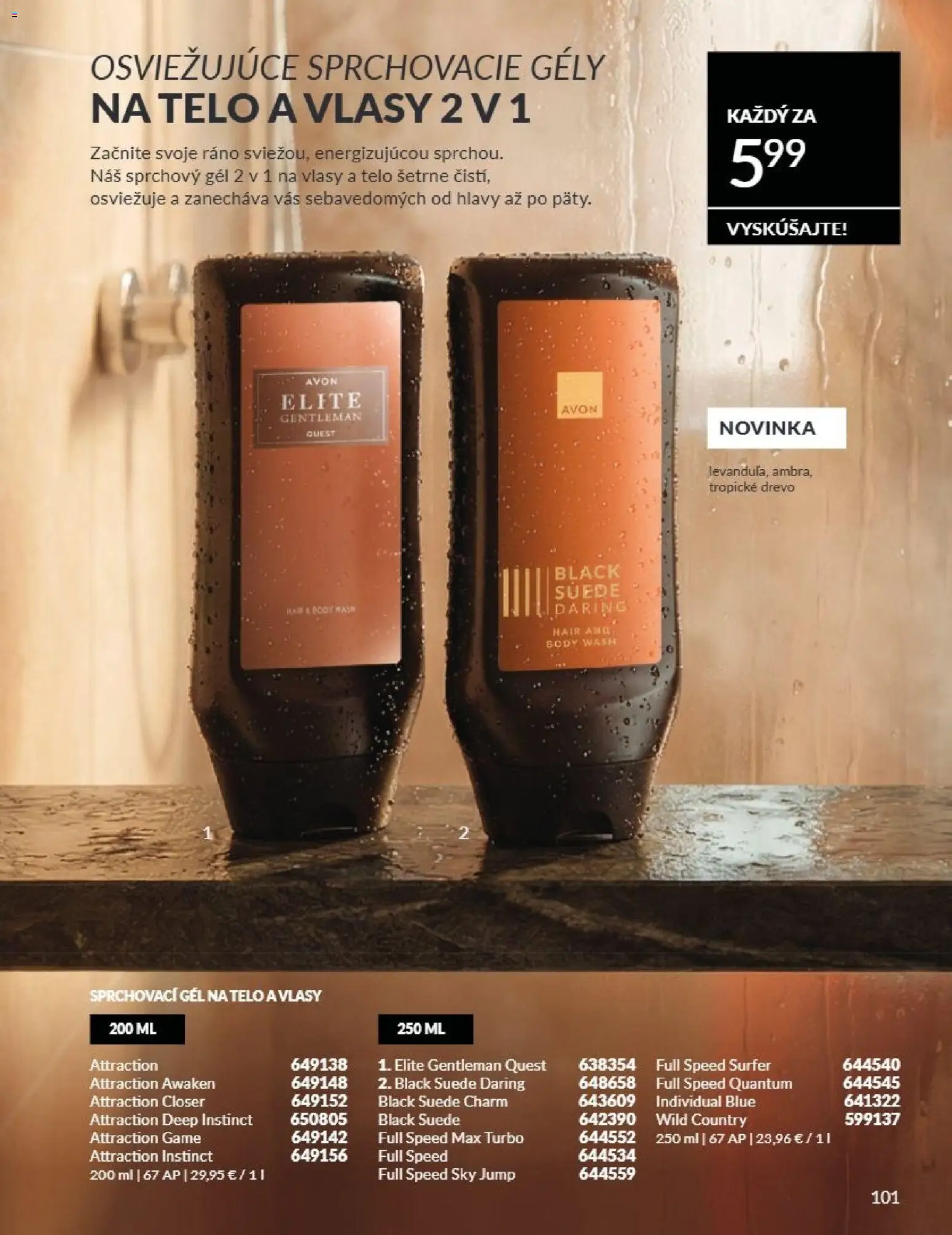 Nové Avon akcie – leták je platný od 01.07.2026 | Strana: 101 | Produkty: Sprchový gél