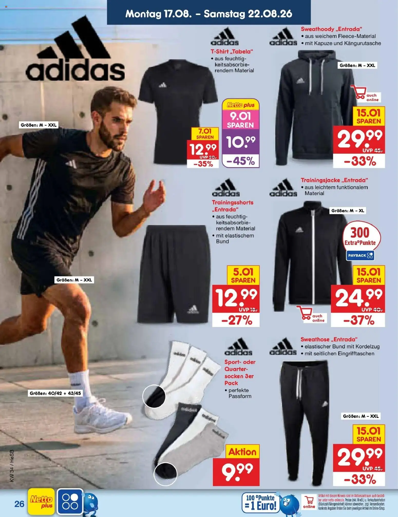 Netto Marken-Discount Prospekt Hamburg – gültig ab 17.08.2026 | Seite: 36 | Produkte: Sweathose, Trainingsjacke, Socken