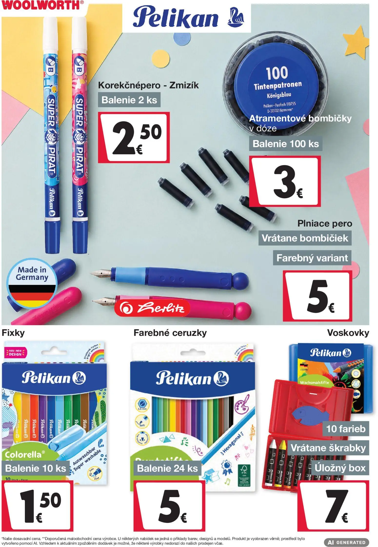 Nové Woolworth akcie – leták je platný od 21.08.2026 | Strana: 2 | Produkty: Pero, Fixky
