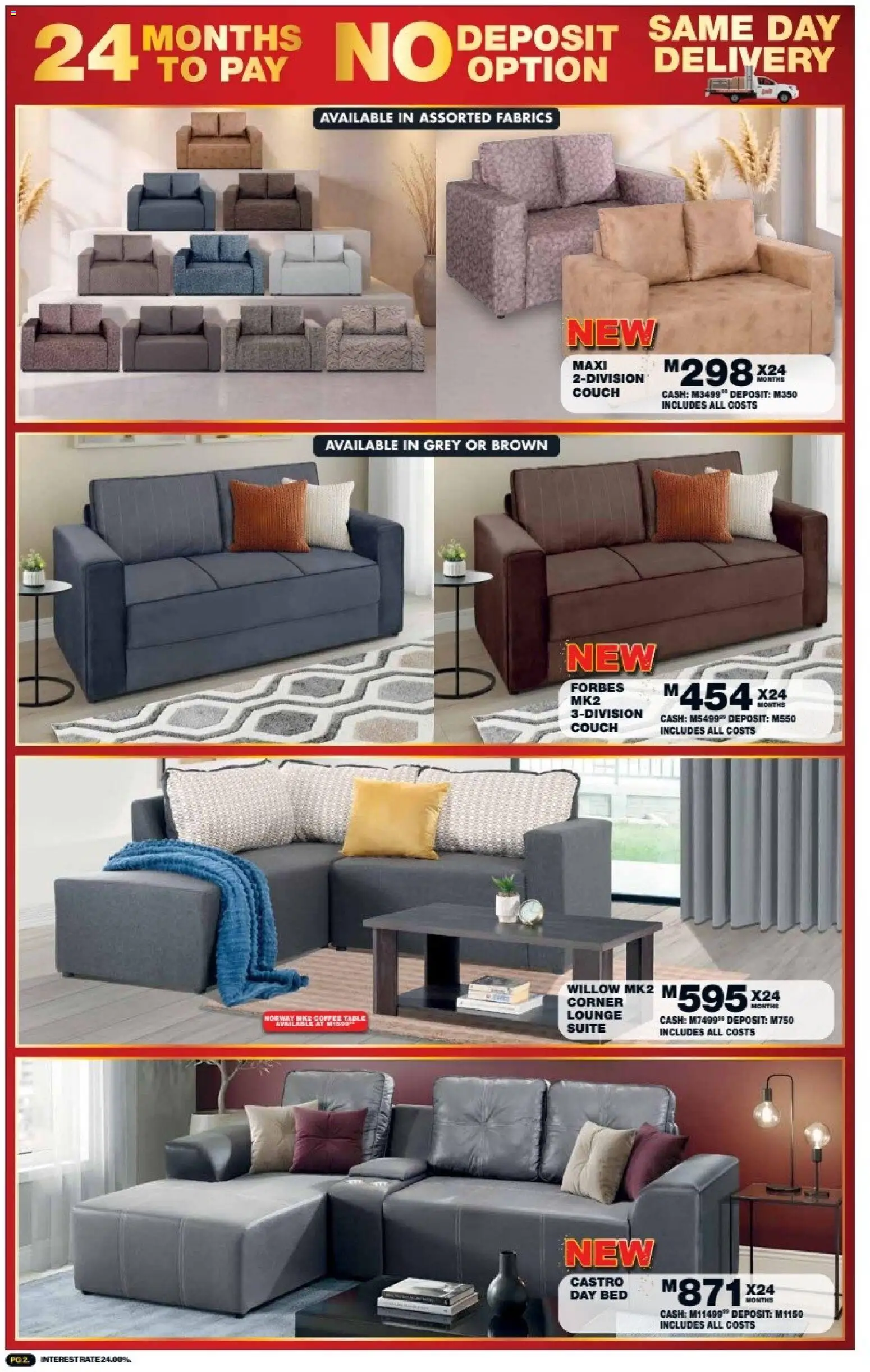 New Lewis Stores catalogue – valid from 05/10/2026 | Page: 2 | Products: Bed, Couch, Table, Coffee