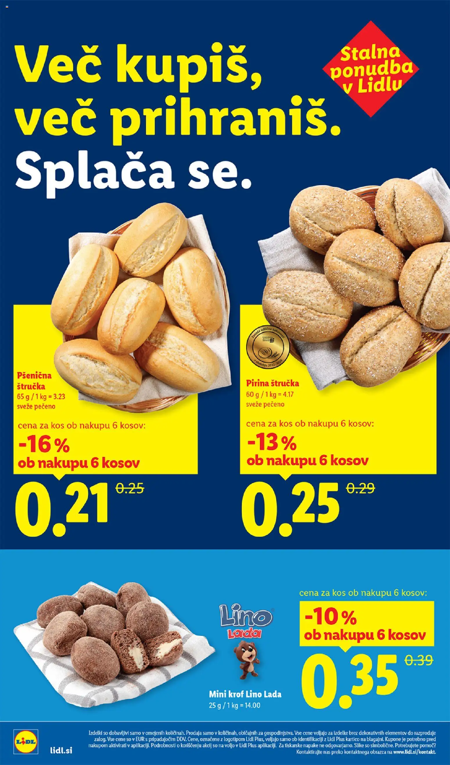 Novi Lidl katalog ponudbe – veljaven od 23.04.2026 | Stran: 8 | Izdelki: Štručka, Kos