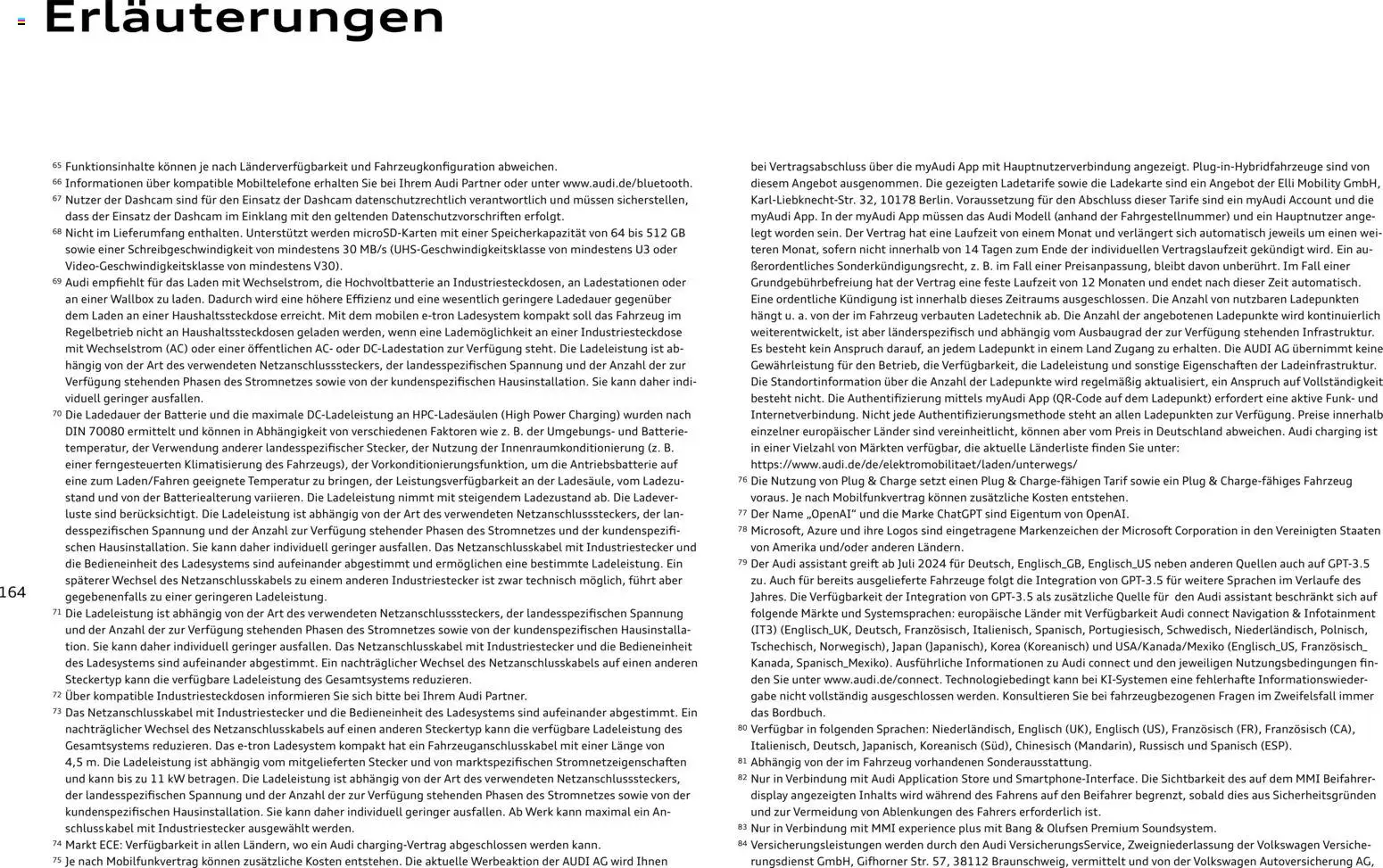 Audi Prospekt 	 – gültig ab 28.10.2025 | Seite: 164