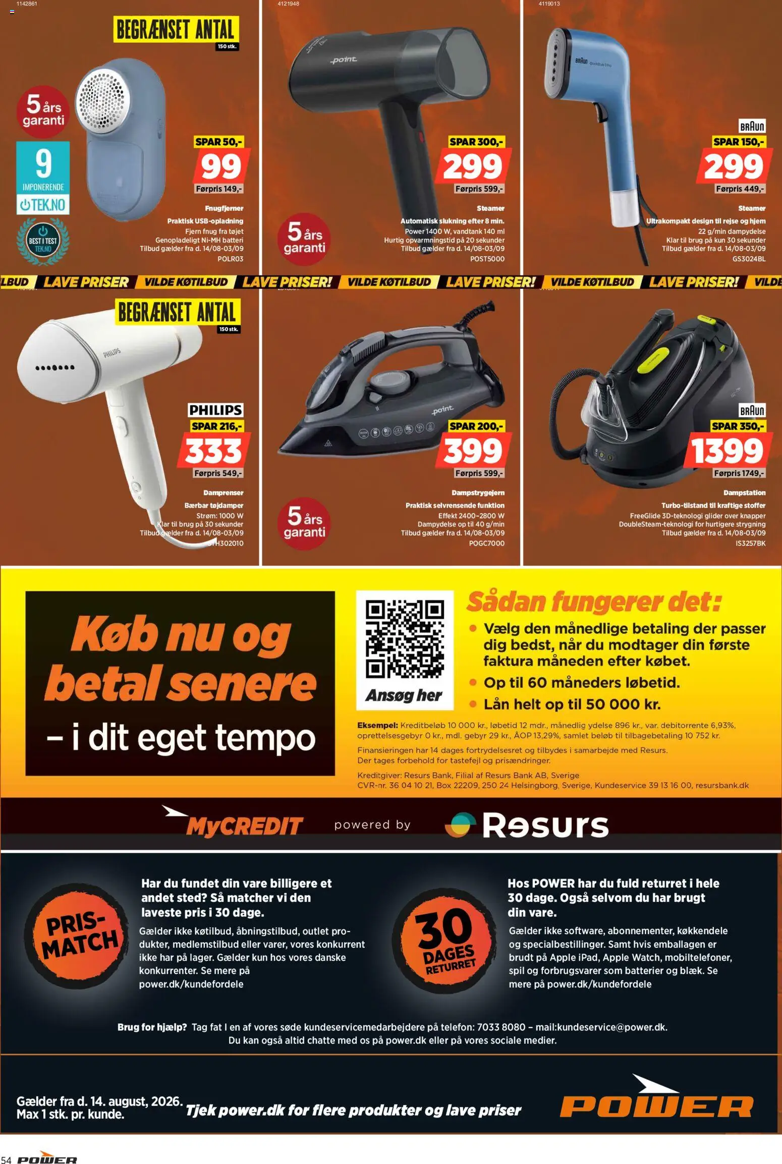 Power tilbudsavis – gyldig fra 14/08/2026 | Side: 54 | Produkter: Batterier, Telefon, Spil, Batteri
