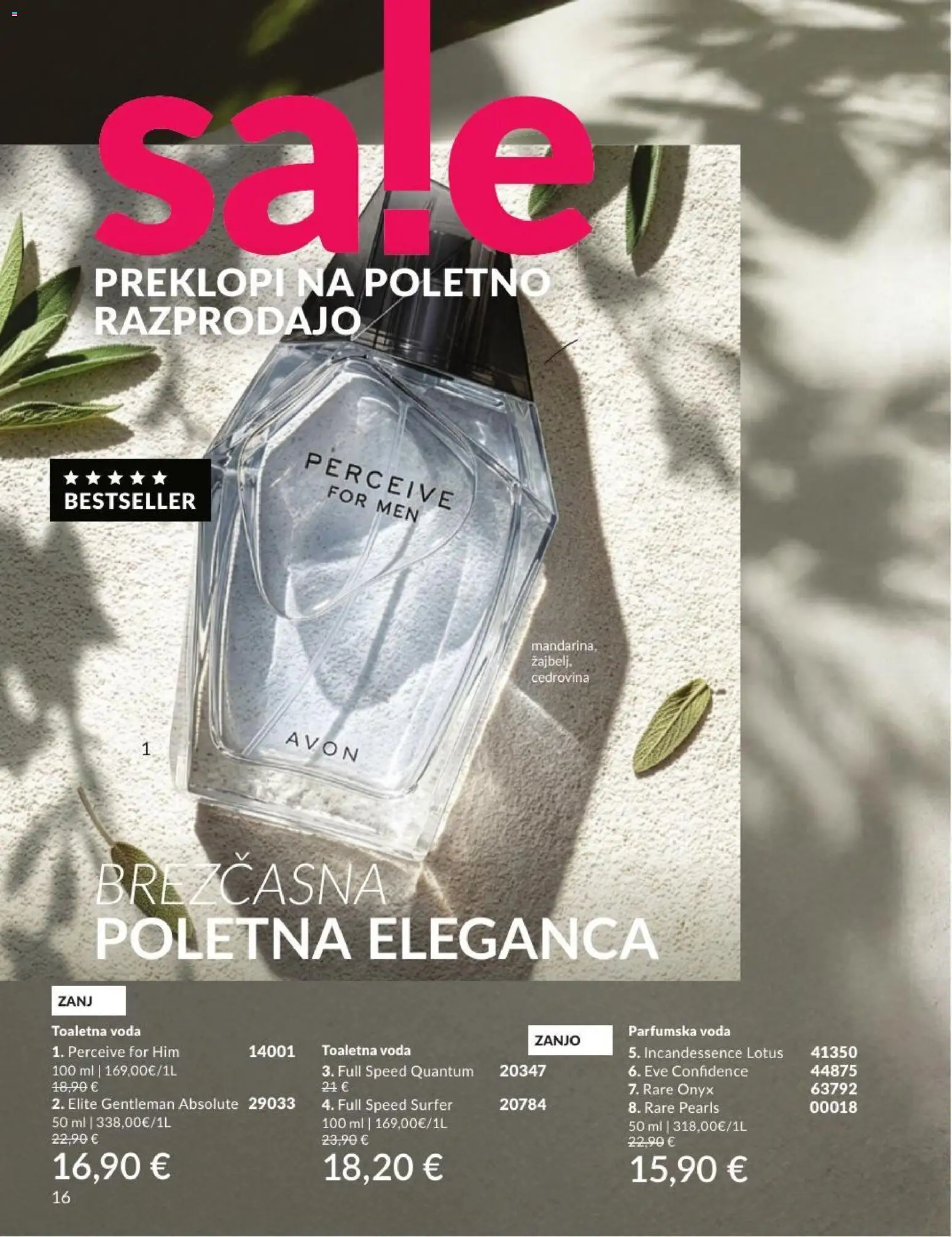 Novi Avon katalog ponudbe – veljaven od 30.06.2026 | Stran: 16 | Izdelki: Voda, Toaletna voda, Parfumska voda