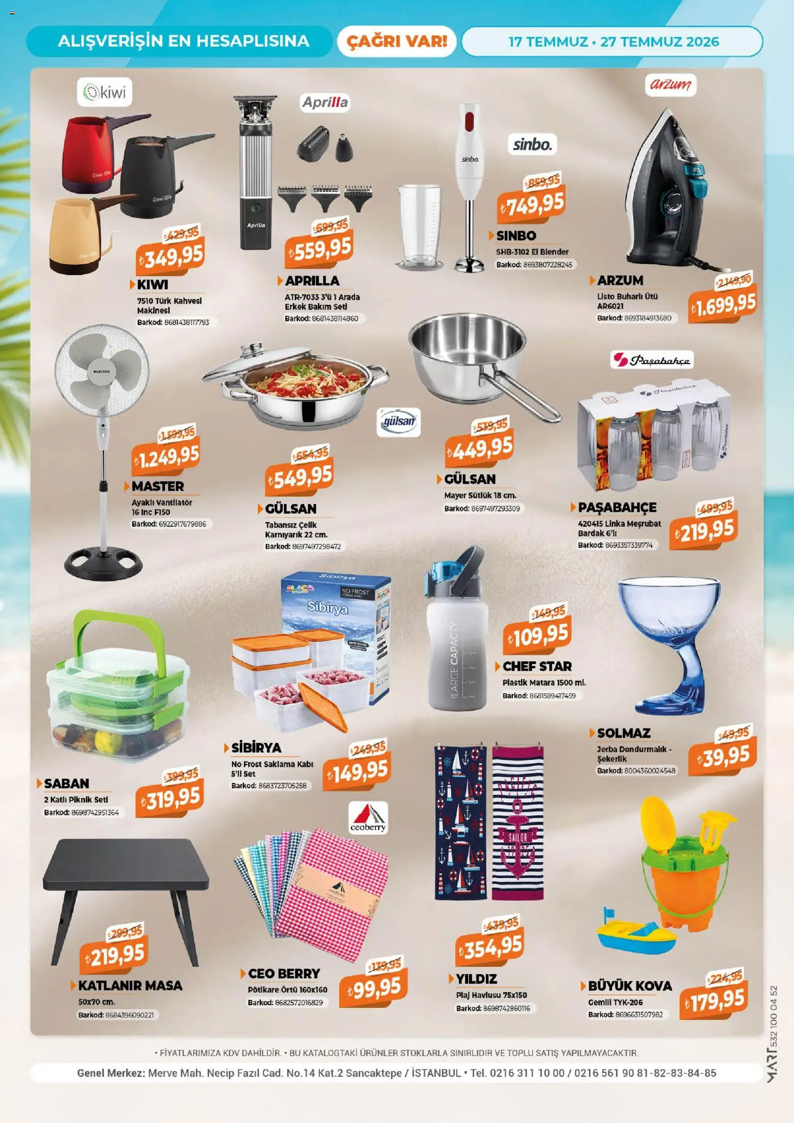 Çağrı Market Katalog - 17 Temmuz 2026 tarihinden itibaren geçerlidir | Sayfa: 16