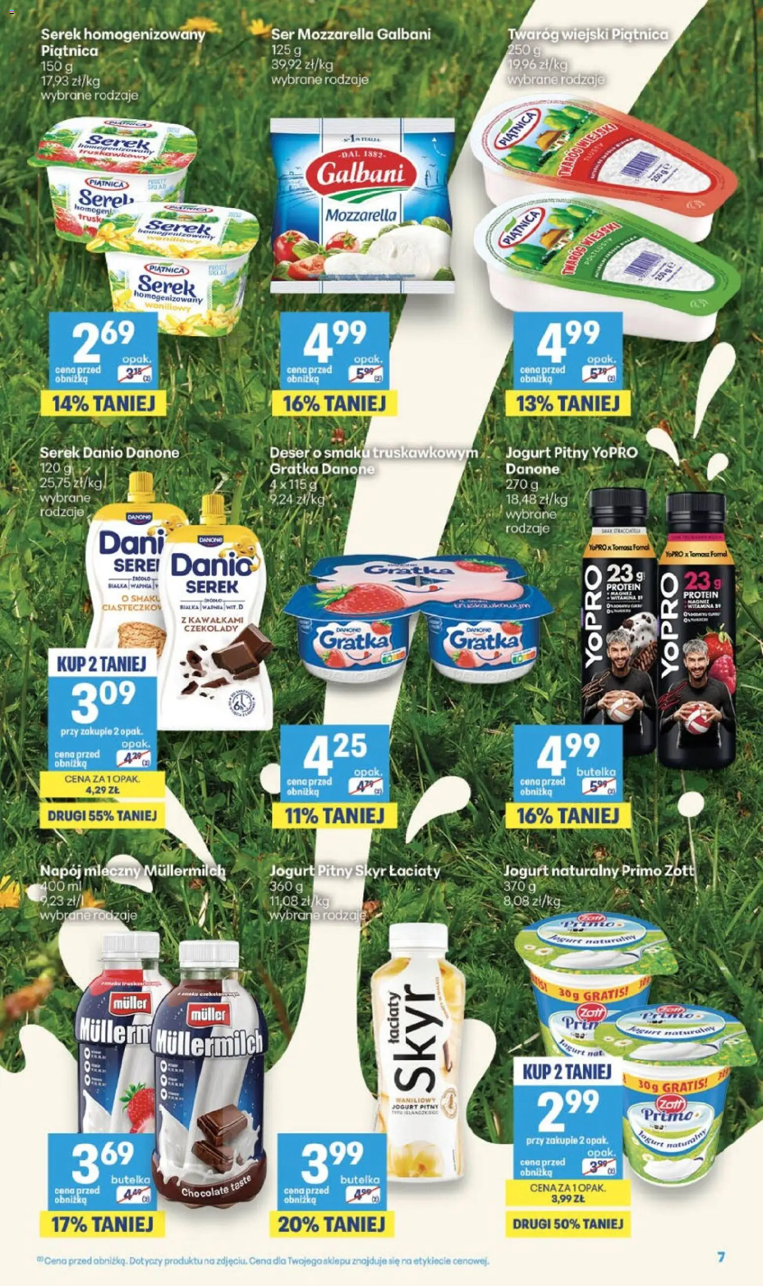Delikatesy Centrum gazetka - Sklepy Własne od 06.08.2026 | Strona: 7 | Produkty: Serek, Jogurt naturalny, Mozzarella, Twaróg