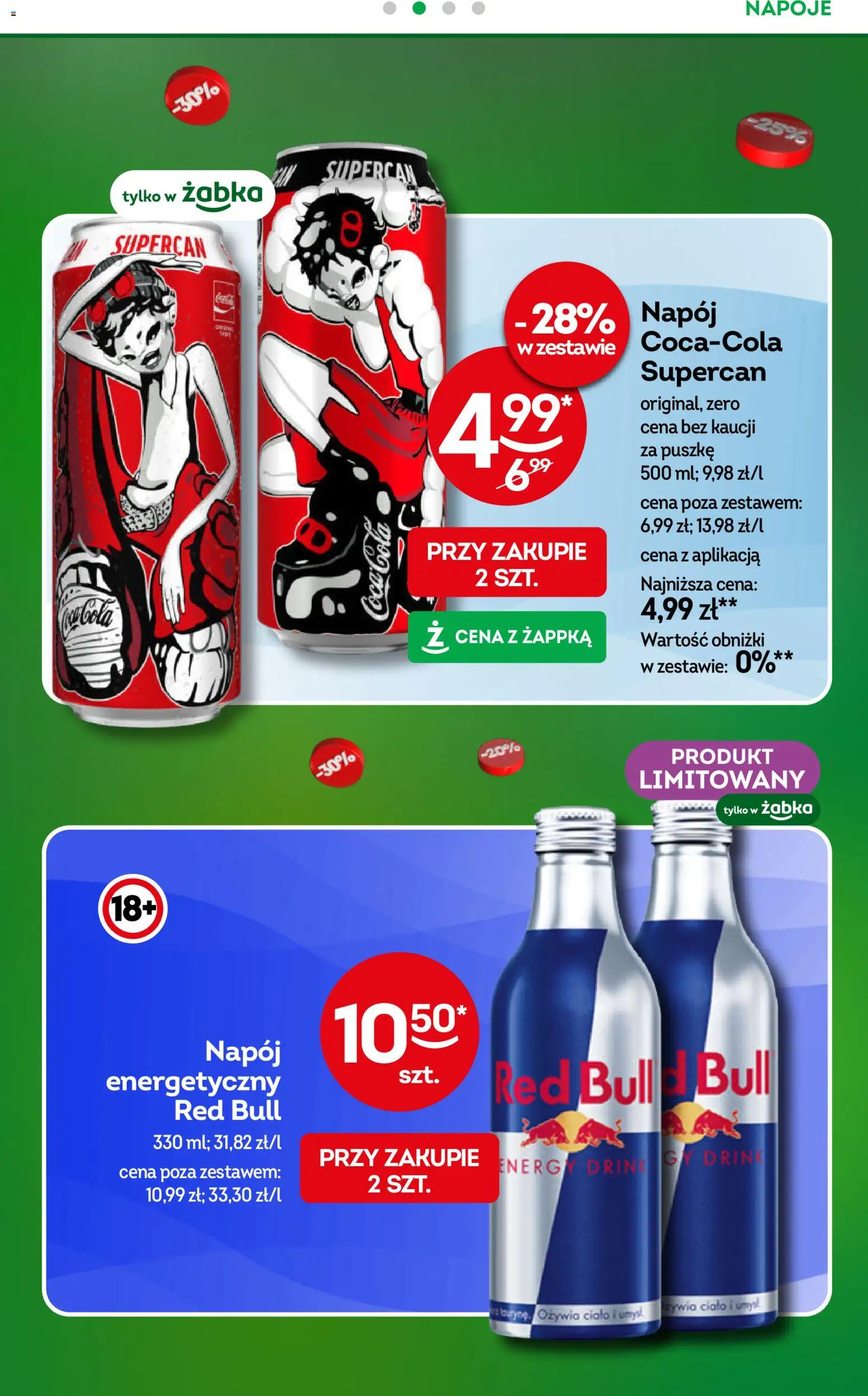 Żabka gazetka od 15.07.2026 | Strona: 27 | Produkty: Red bull, Napoje, Coca cola