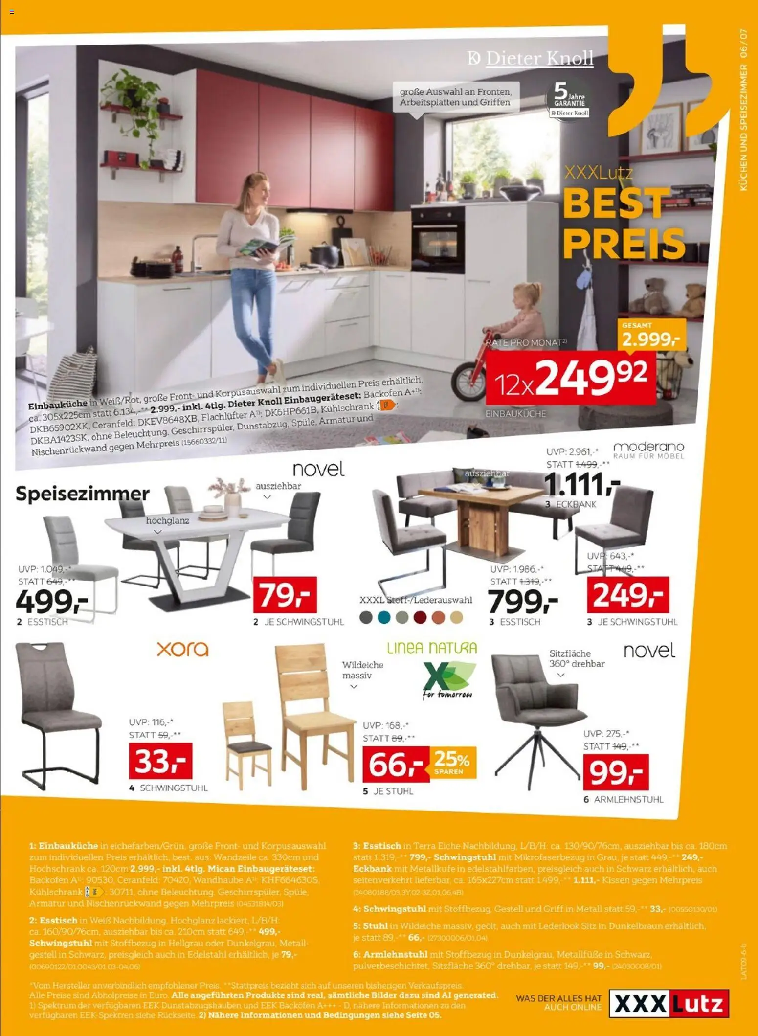 XXXLutz Gönn's dir schön gültig ab 08.09.2026 | Seite: 7 | Produkte: Kühlschrank, Kissen, Stuhl