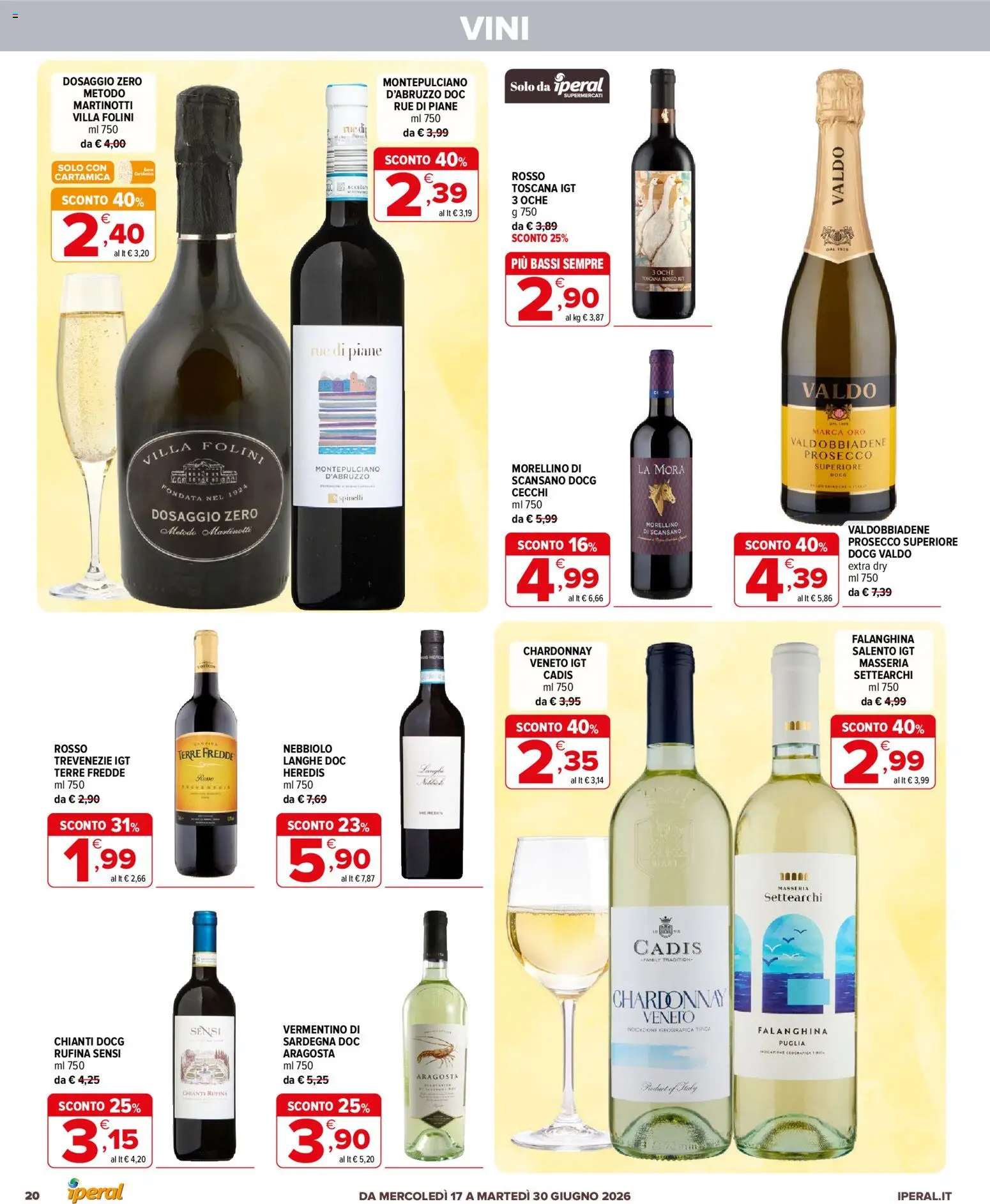 Volantino Iperal del 17.06.2026 | Pagina: 20 | Prodotti: Prosecco