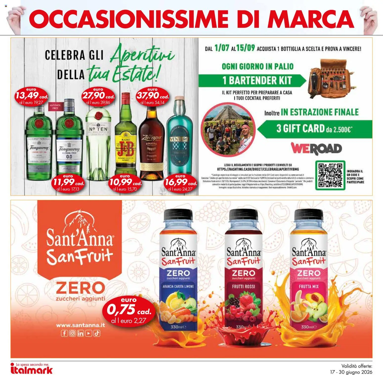 Volantino Italmark del 17.06.2026 | Pagina: 10 | Prodotti: Frutta, Limone, Arancia, Bottiglia