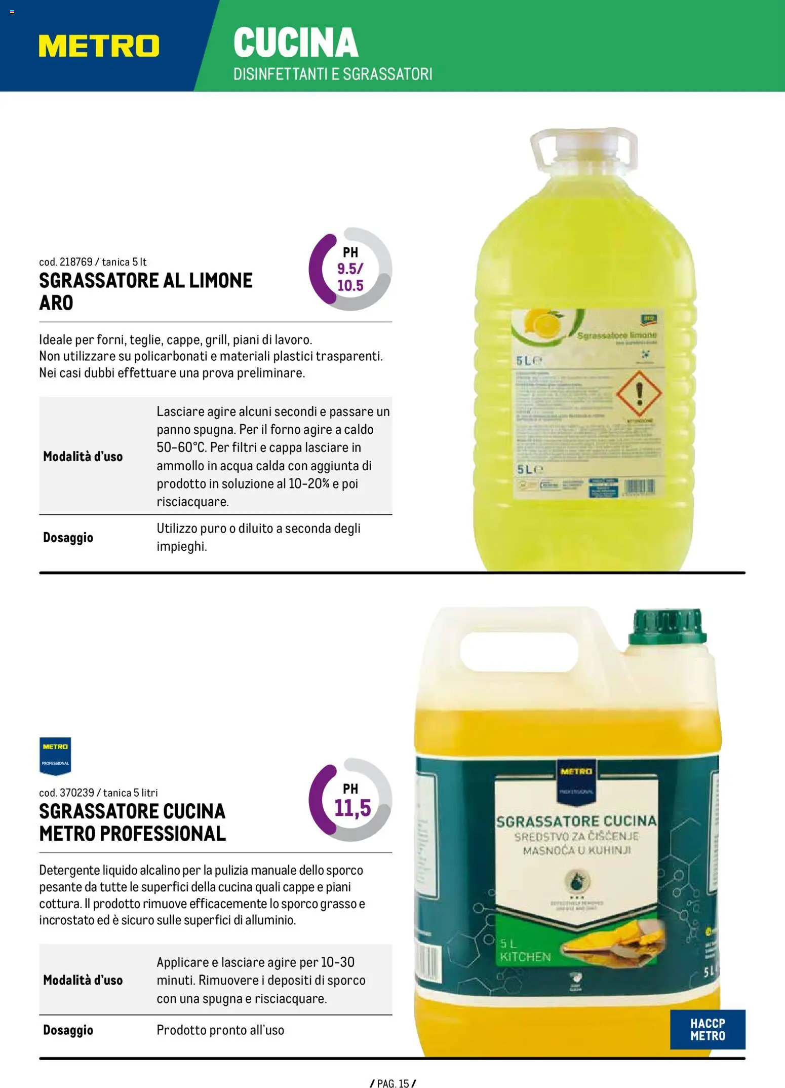Volantino Metro del 07/01/2026 | Pagina: 15 | Prodotti: Acqua, Limone, Tanica, Il forno