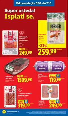 SUVA PEČENICA, Suva pečenica Narezana - pregled Lidl kataloga - važi od 01.10.2026 | Strana: 98