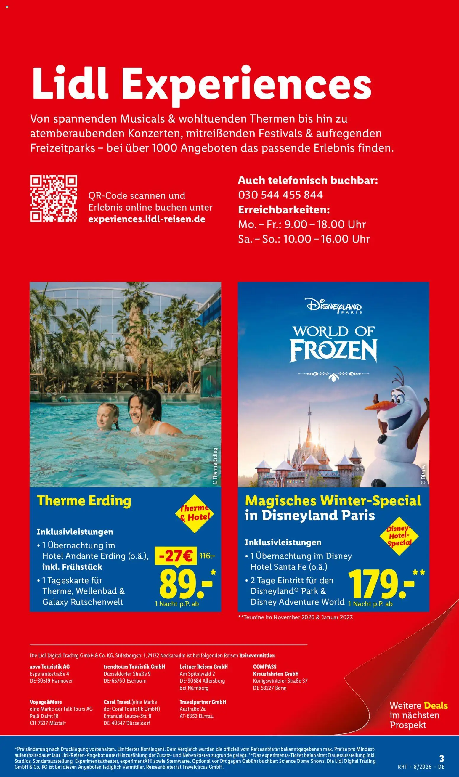 Lidl Reisen Prospekt – gültig ab 29.07.2026 | Seite: 3 | Produkte: Coral, Uhr