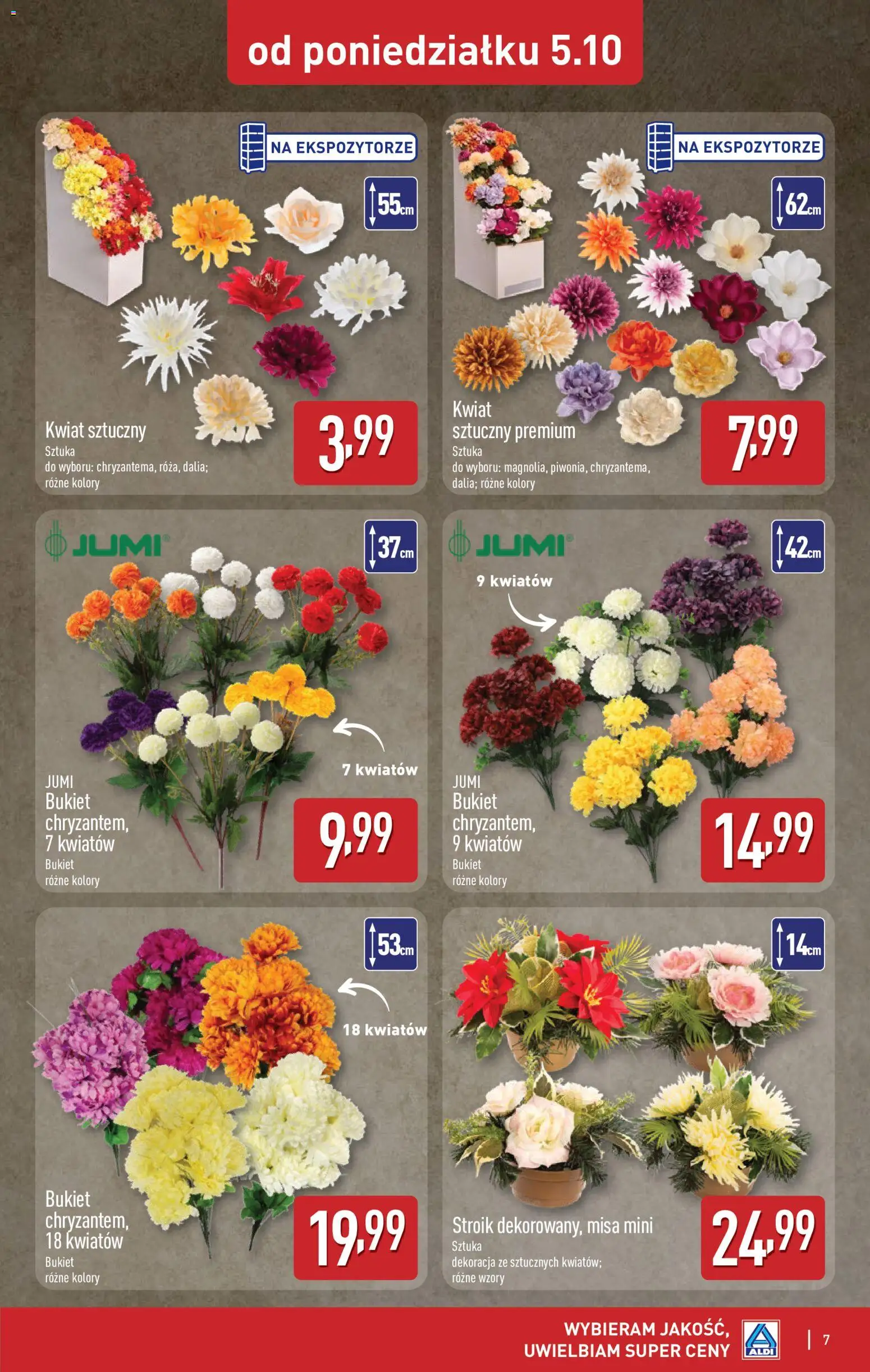Aldi gazetka - Znicze i stroiki od 05.10.2026 | Strona: 7