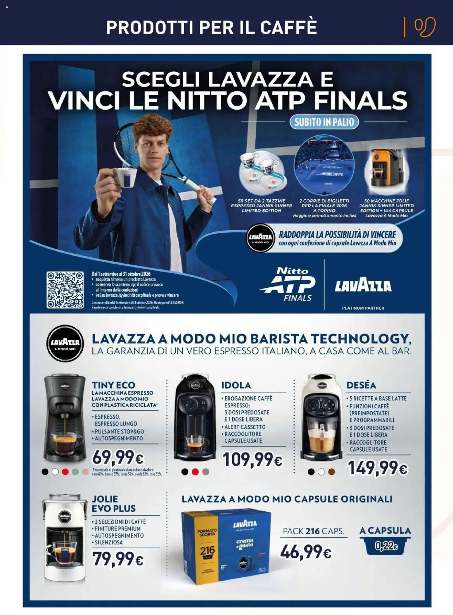 Volantino Unieuro del 12/10/2026 | Pagina: 9 | Prodotti: Crema, Caffè, Latte, Capsula