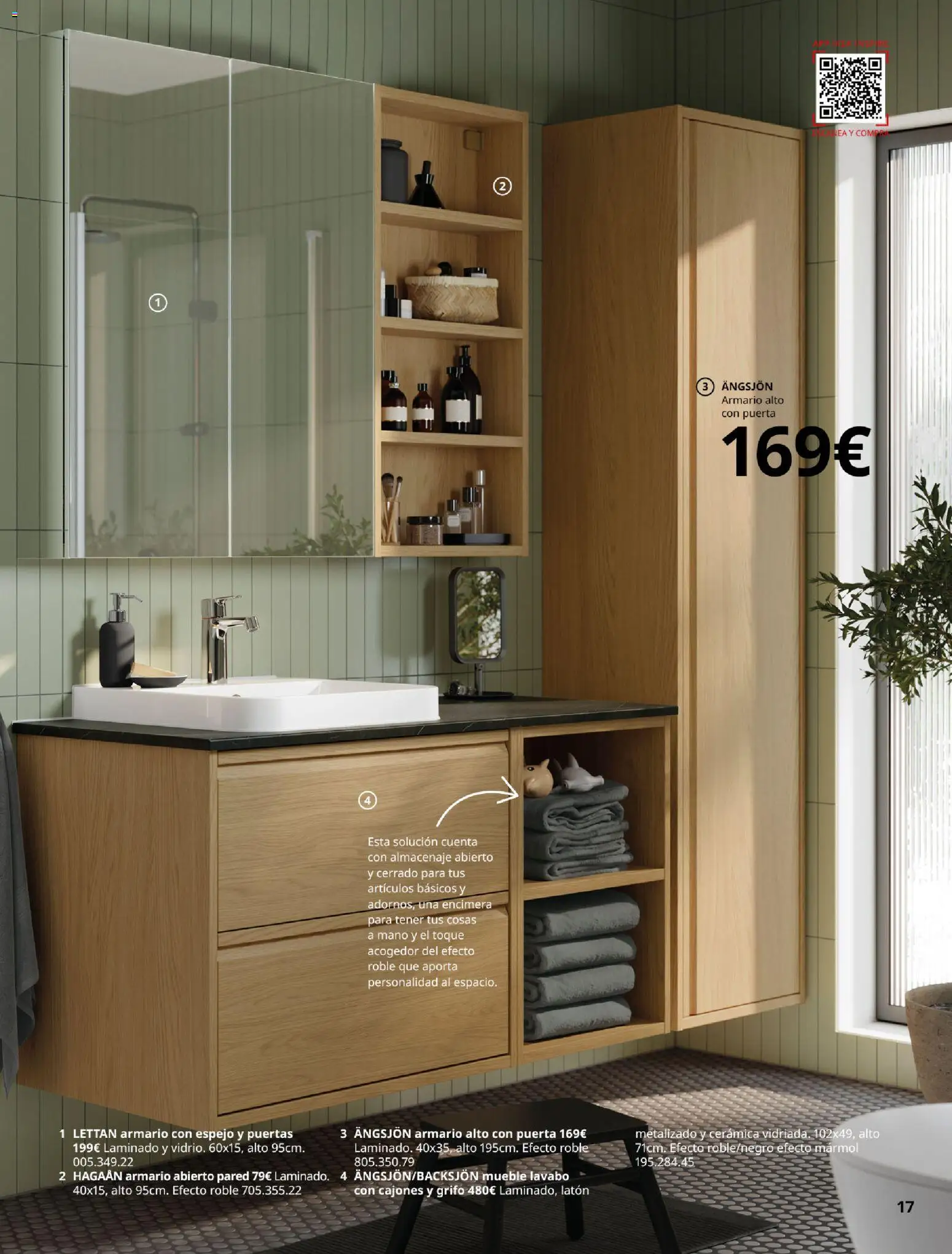 Catálogo IKEA Baños │ válido desde el 01.02.2026 | Página: 17 | Productos: Almacenaje, Armario, Lavabo, Espejo