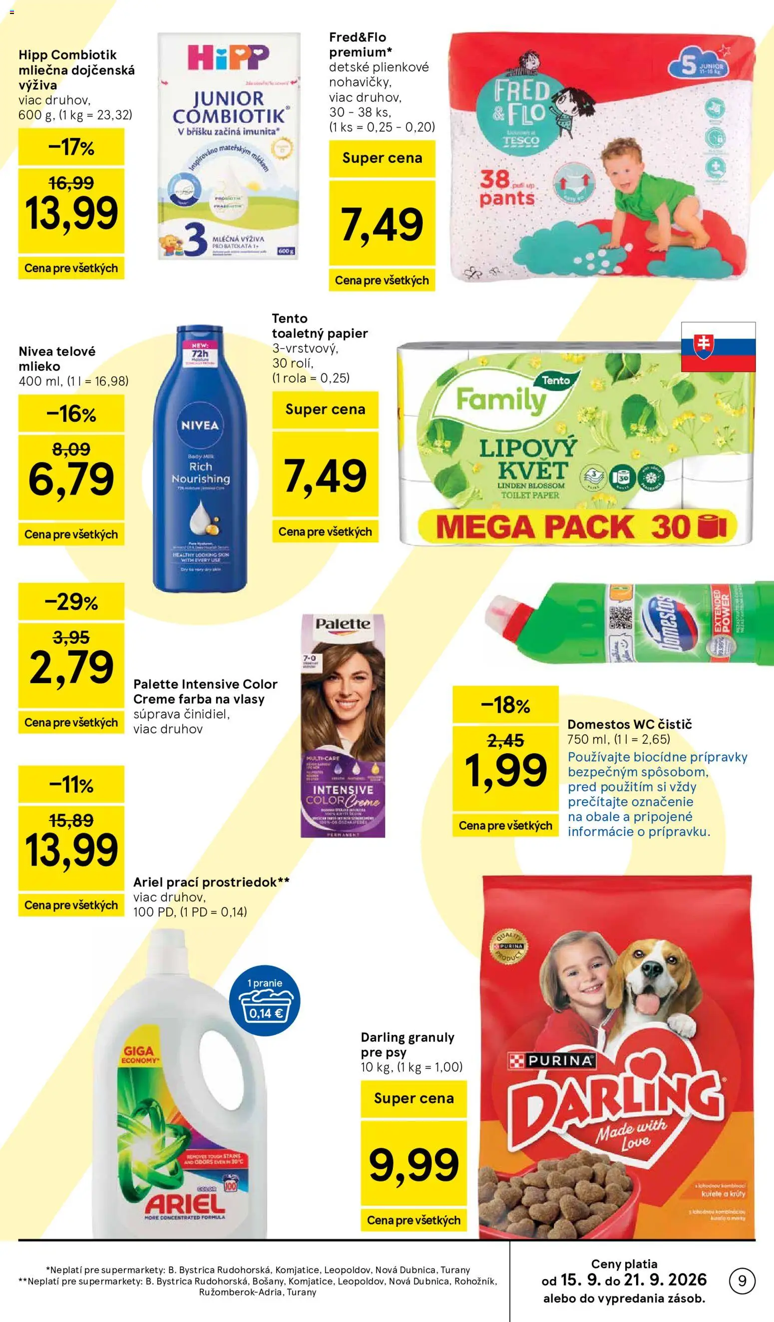 Nové Tesco akcie – leták je platný od 16.09.2026 | Strana: 9