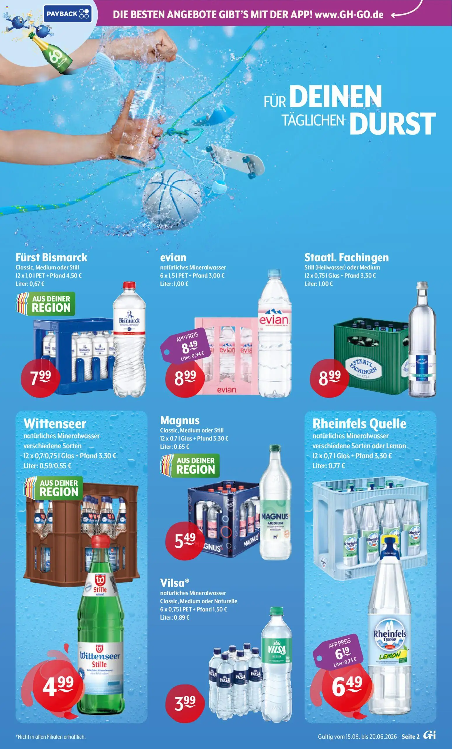 Getränke Hoffmann - Hamburg – gültig ab 15.06.2026 | Seite: 2 | Produkte: Mineralwasser, Rheinfels quelle