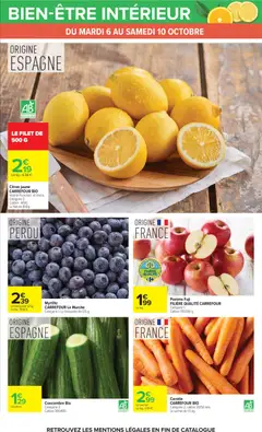 Carrefour - Prévisualisation de Citron jaune CARREFOUR BIO, Le filet de 500g valide à partir de 06/10/2026 | Page: 21