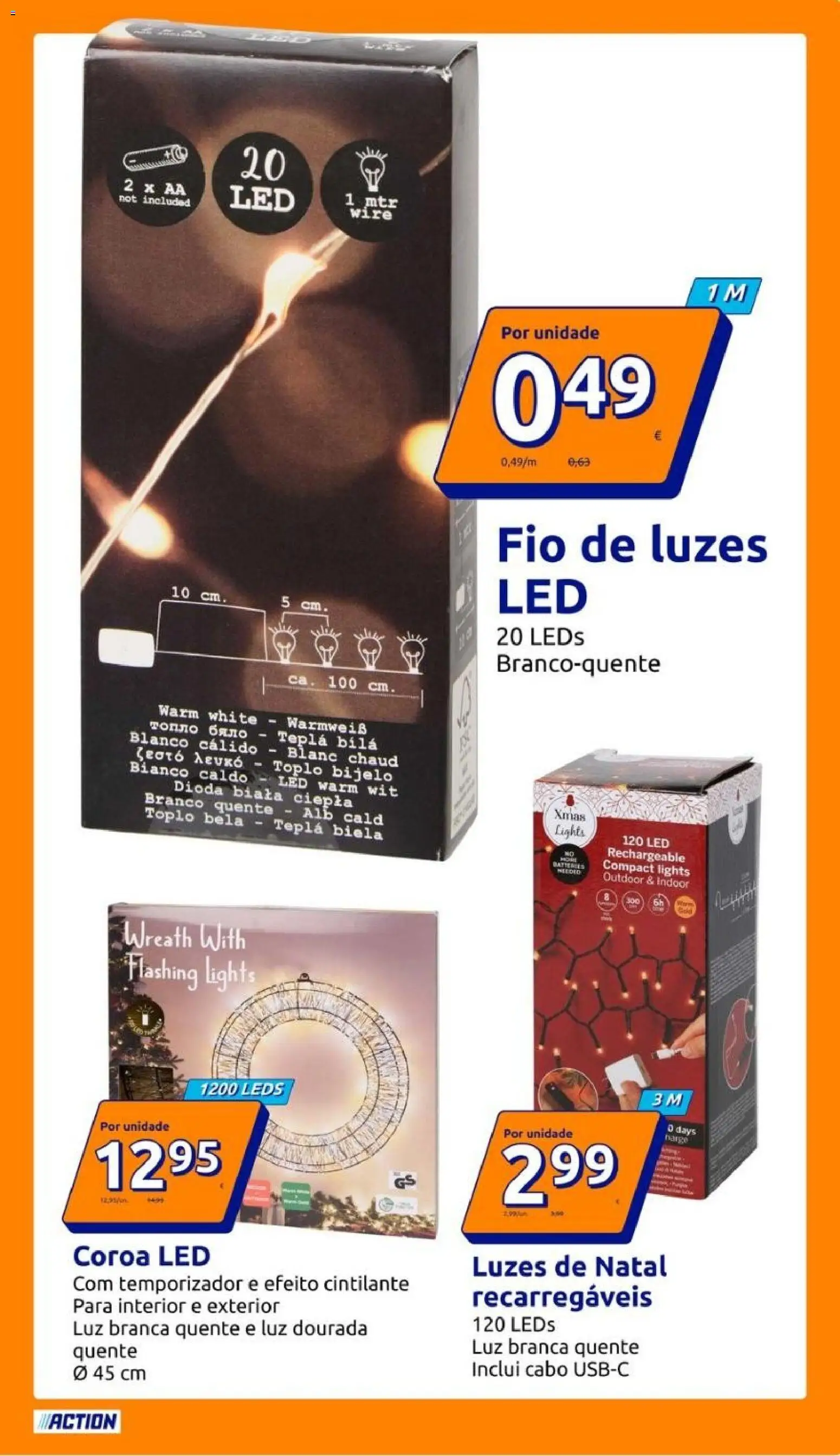 Action folheto │ válido de 28/10/2026 | Página: 25 | Produtos: Dourada, Cabo, Luzes de Natal, Caldo