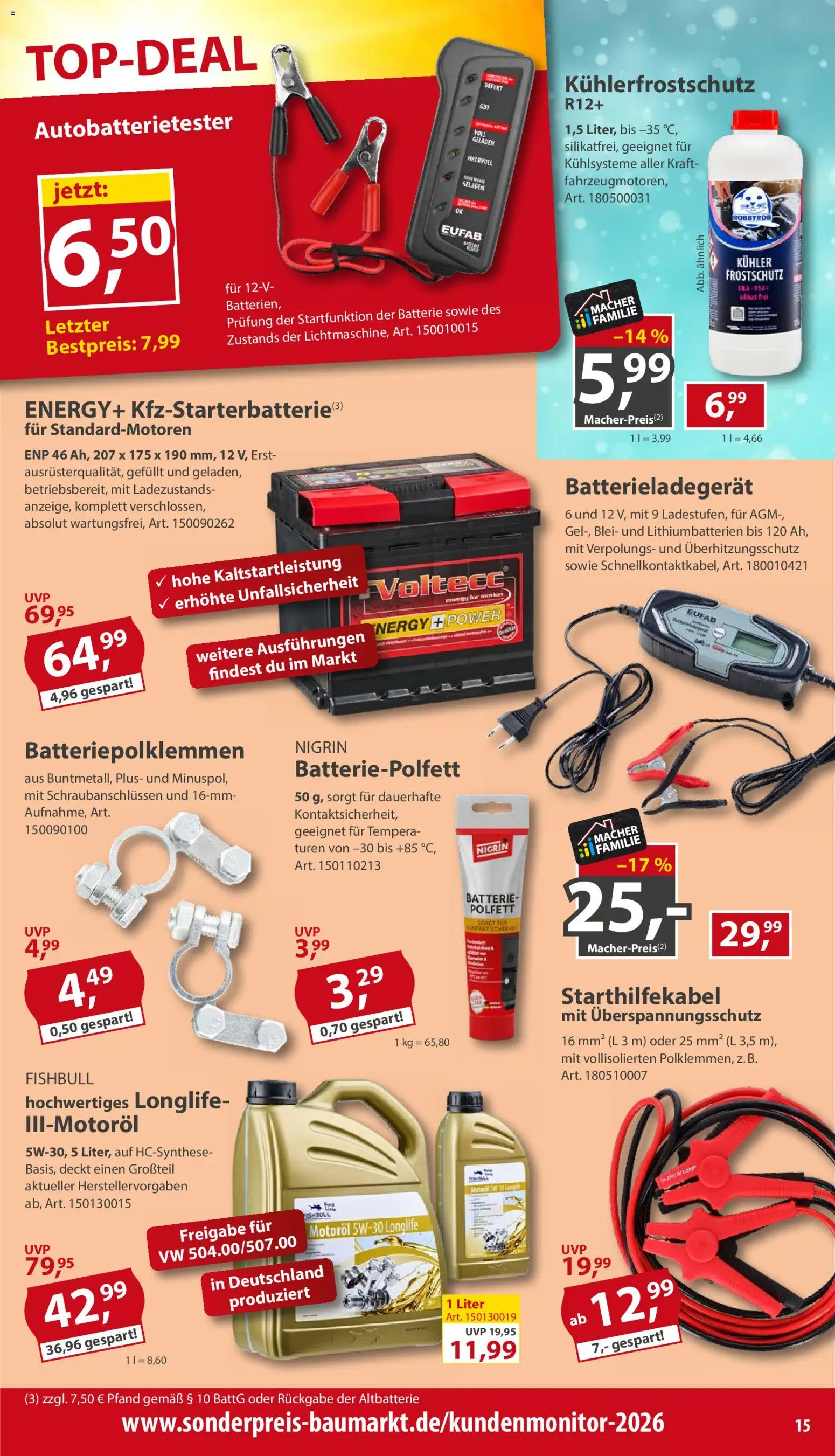 Sonderpreis Baumarkt Prospekt – gültig ab 17.10.2026 | Seite: 15 | Produkte: Energy, Batterie, Überspannungsschutz