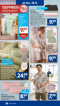Aldi Süd Prospekt 	 ab 18.05.2026 gültig | Seite: 2 | Produkte: Up2fashion, Kissen, Pyjama, Home creation