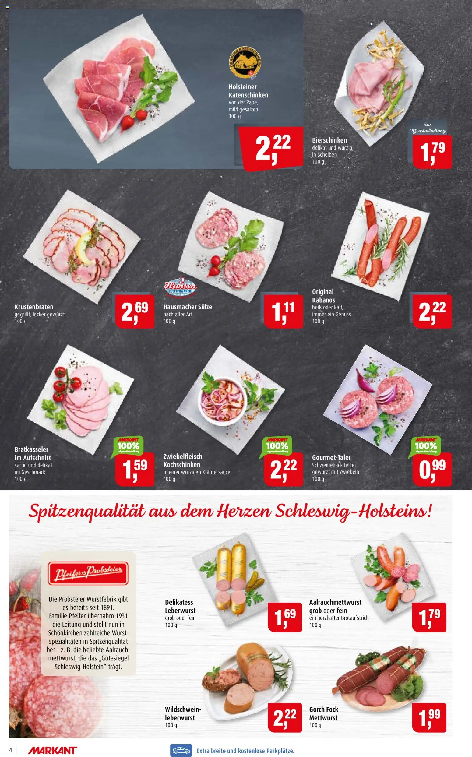 Markant Prospekt – gültig ab 07.09.2026 | Seite: 4 | Produkte: Spezialitäten, Krustenbraten, Zwiebeln, Wurst